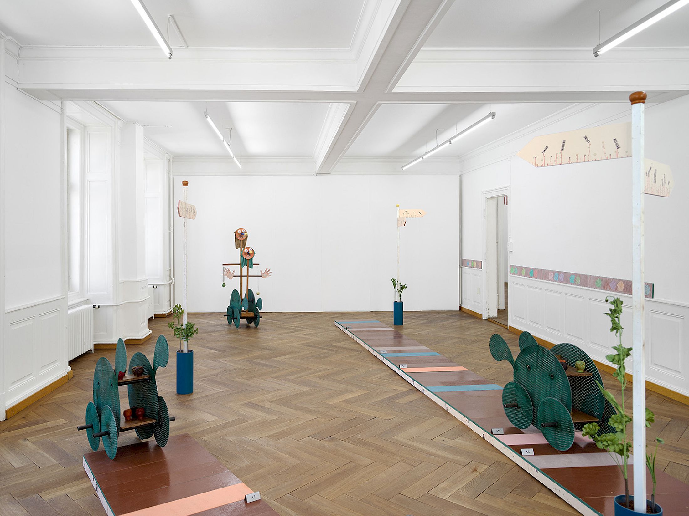 Exhibition View Group Show «Ist der text der text der ausbleibt» at Kunsthaus Langenthal, Langenthal, 2025 / Photo: Cedric Mussano / Courtesy: the artists and Kunsthaus Langenthal