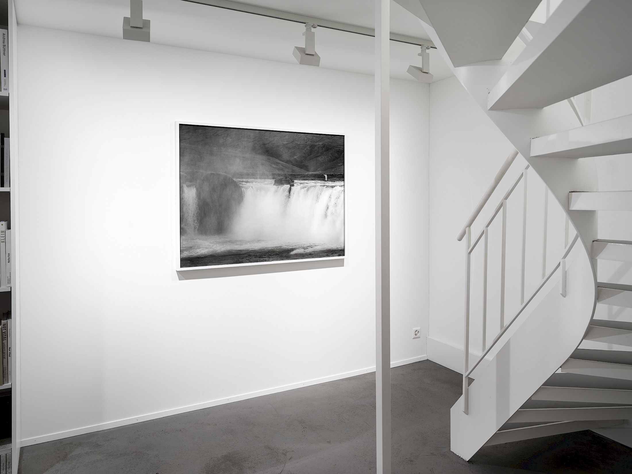 Exhibition View Solo Show Katie Paterson «True North ; view on Water drop, 2022, hand-touched silver gelatin print» at Galerie Tschudi, Zurich, 2026 / Photo: Cedric Mussano / Courtesy: the artist and Ingleby, and Galerie Tschudi