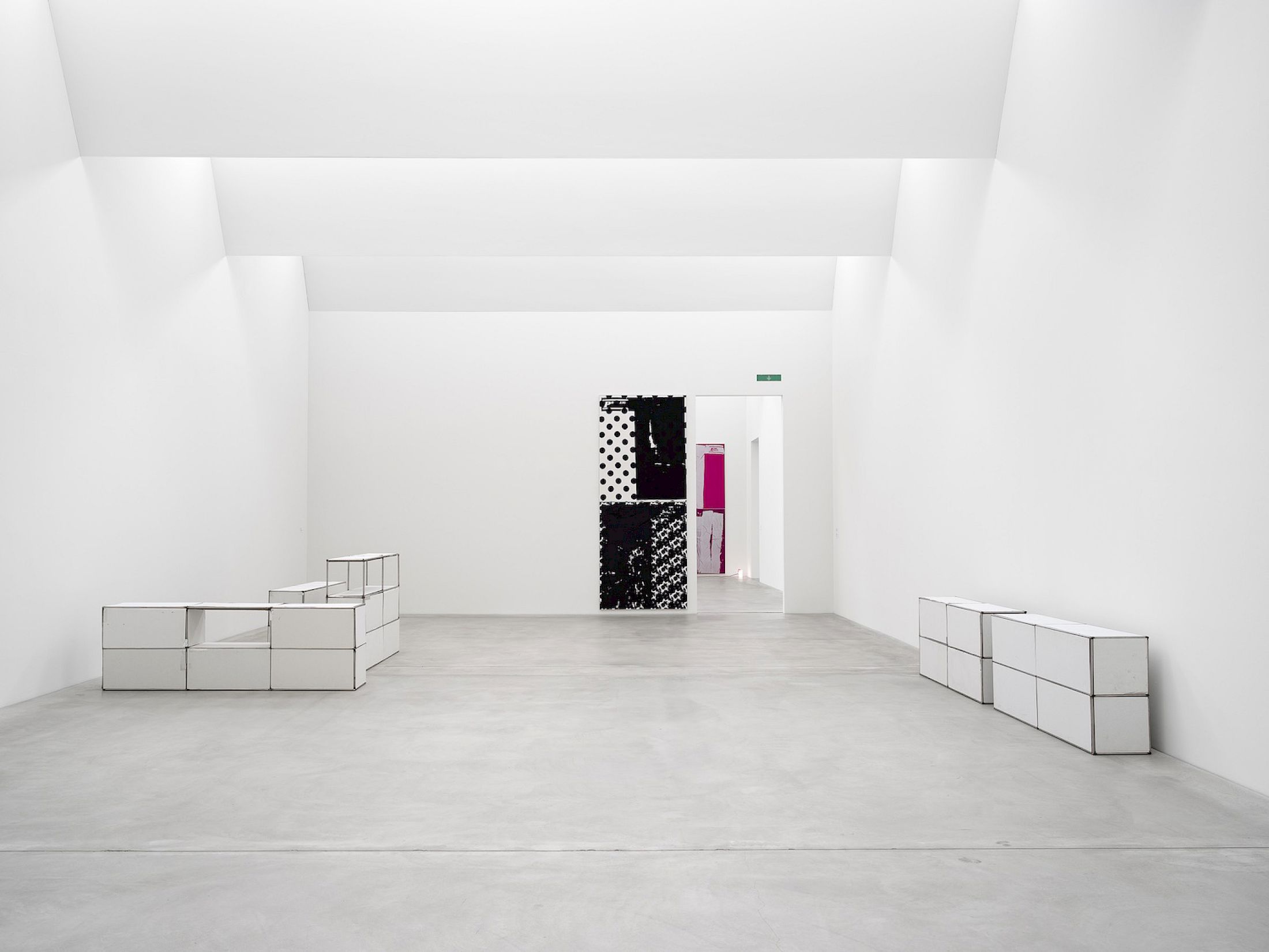 Exhibition View Solo Show Lorenza Longhi «How About Another Problem?» at Kunst Museum Winterthur, Winterthur, 2025 / Photo: Cedric Mussano / Courtesy:  the artist, Fanta-MLN, Milan, and Galerie Oskar Weiss, Zurich