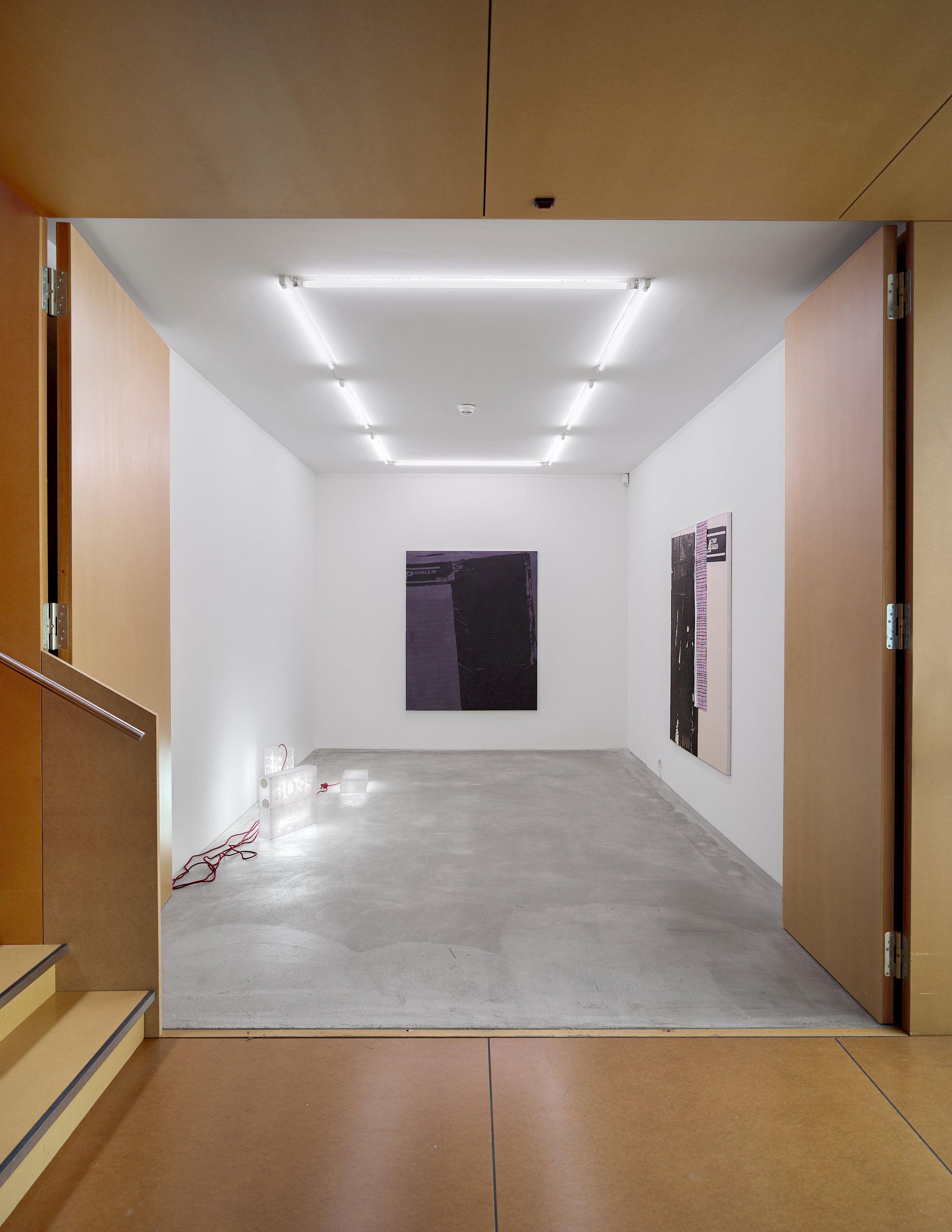 Exhibition View Solo Show Lorenza Longhi «How About Another Problem?» at Kunst Museum Winterthur, Winterthur, 2025 / Photo: Cedric Mussano / Courtesy:  the artist, Fanta-MLN, Milan, and Galerie Oskar Weiss, Zurich