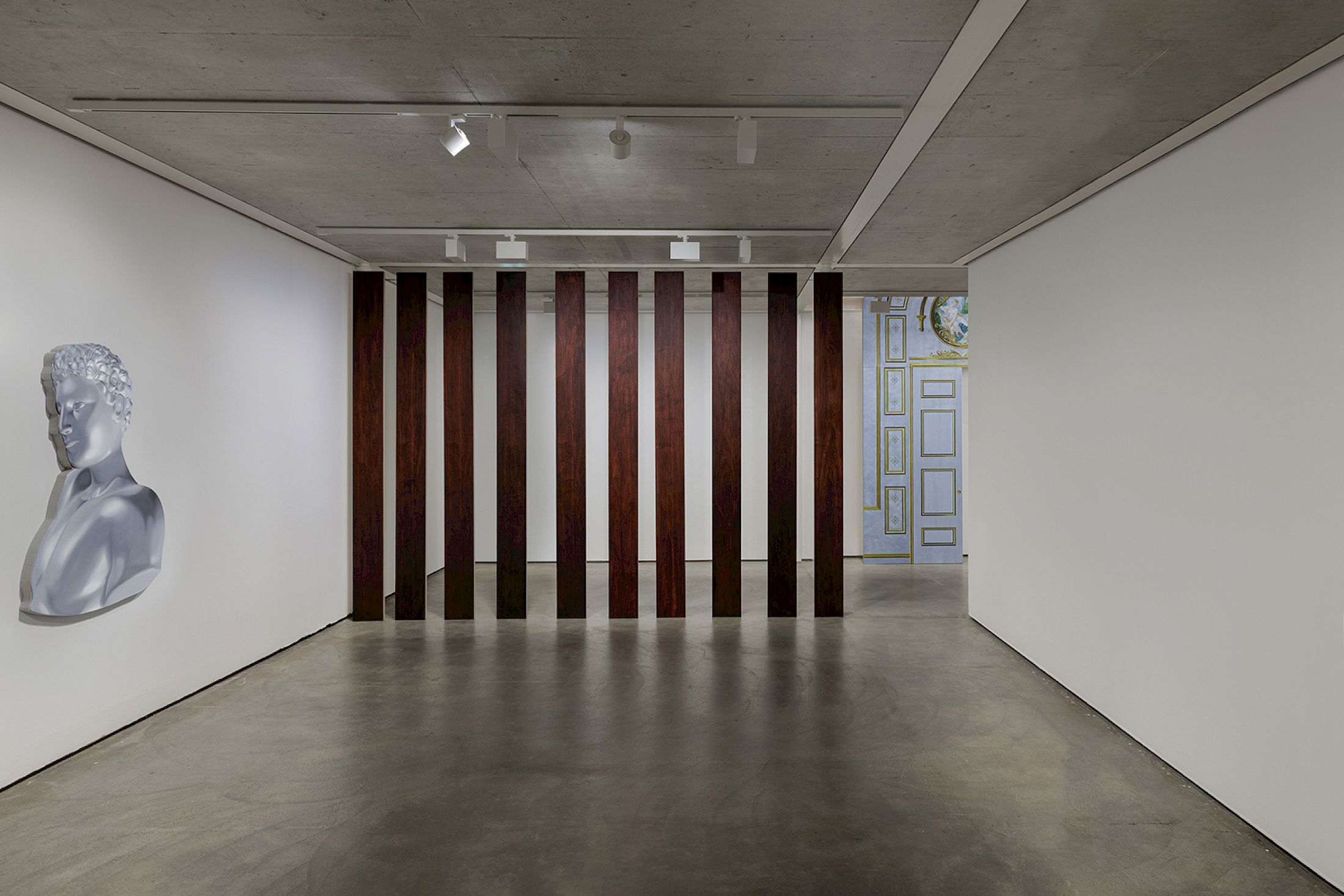 Exhibition View Solo Show Marius Steiger «Hermitage» at Kunst Raum Riehen, Basel, 2025 / Photo: Gina Folly / Courtesy: the artist and Blue Velvet, Zurich/Madrid