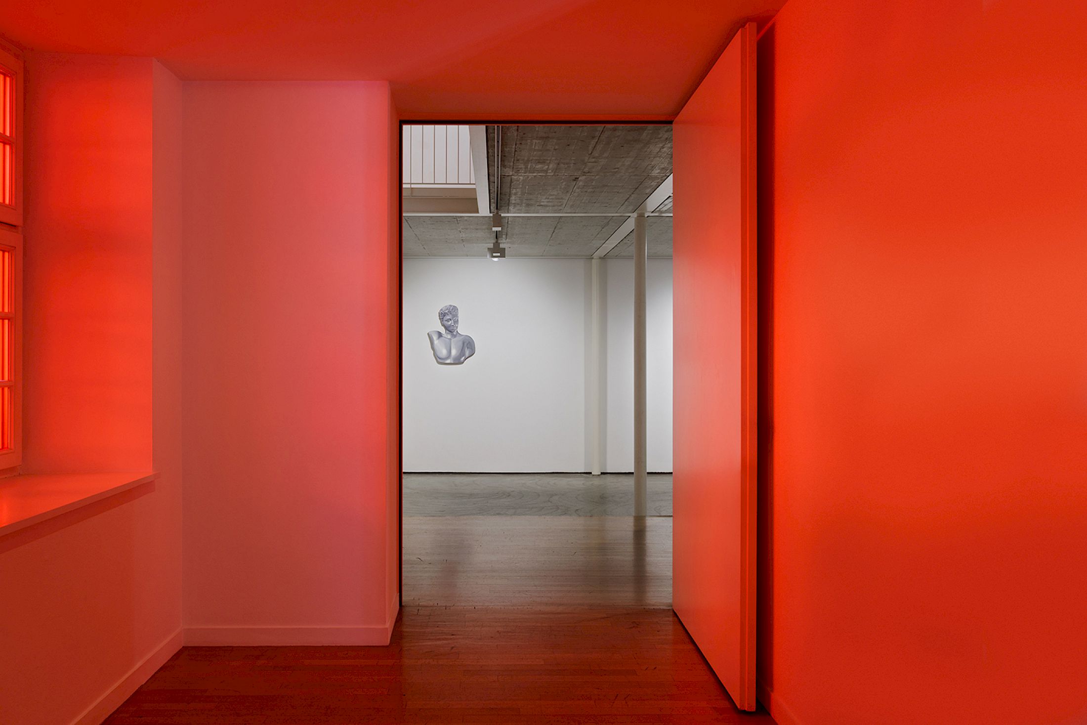 Exhibition View Solo Show Marius Steiger «Hermitage» at Kunst Raum Riehen, Basel, 2025 / Photo: Gina Folly / Courtesy: the artist and Blue Velvet, Zurich/Madrid