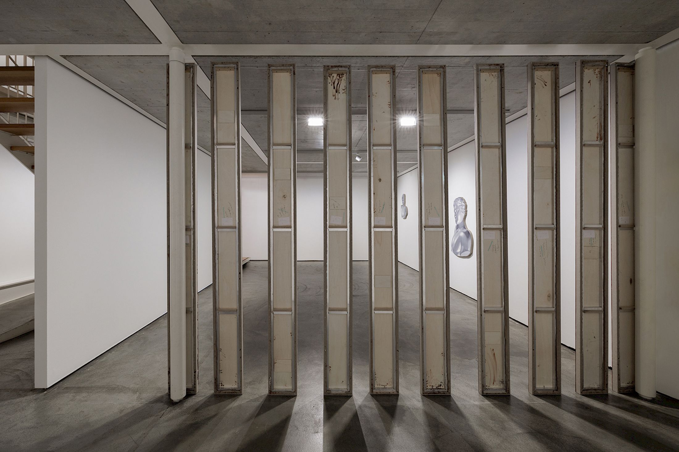 Exhibition View Solo Show Marius Steiger «Hermitage» at Kunst Raum Riehen, Basel, 2025 / Photo: Gina Folly / Courtesy: the artist and Blue Velvet, Zurich/Madrid