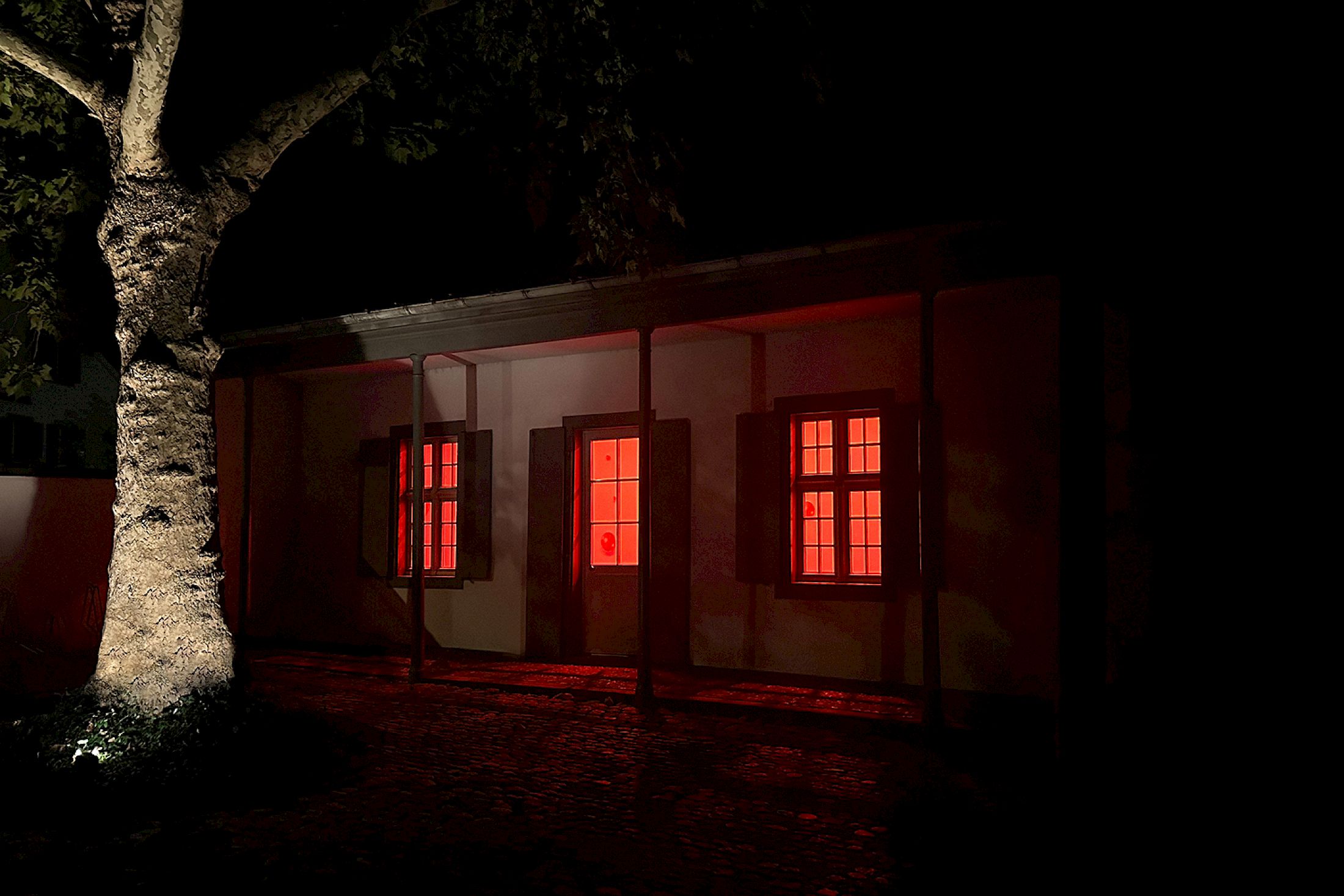 Exhibition View Solo Show Marius Steiger «Hermitage» at Kunst Raum Riehen, Basel, 2025 / Photo: Gina Folly / Courtesy: the artist and Blue Velvet, Zurich/Madrid