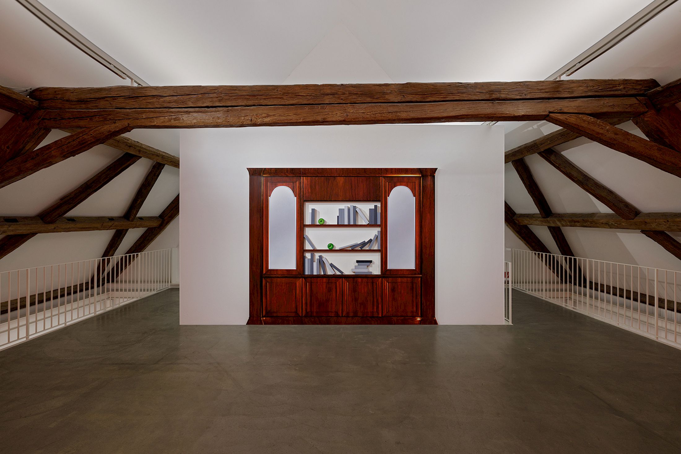 Exhibition View Solo Show Marius Steiger «Hermitage» at Kunst Raum Riehen, Basel, 2025 / Photo: Gina Folly / Courtesy: the artist and Blue Velvet, Zurich/Madrid
