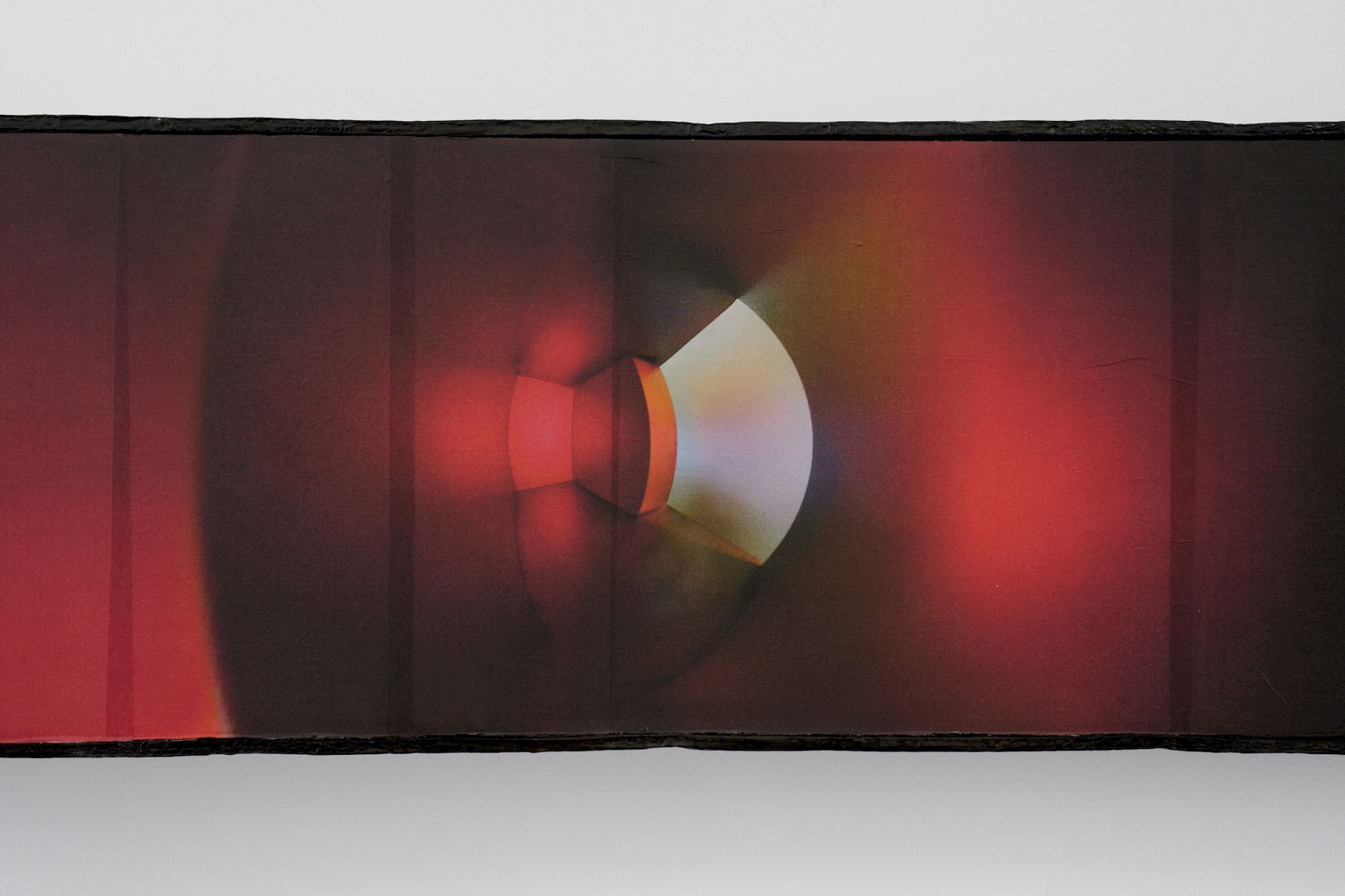 Exhibition View Solo Show Nearest Pond «One Eye Too Many ; view on One Eye Too Many, 2026, inkjet print on rice paper, cardboard, wood, paper, China ink, acrylic paint, varnish, Variable dimensions» at Espace 3353, Carouge, 2026 / Photo: Guillaume Python / Courtesy: the artists and Espace 3353