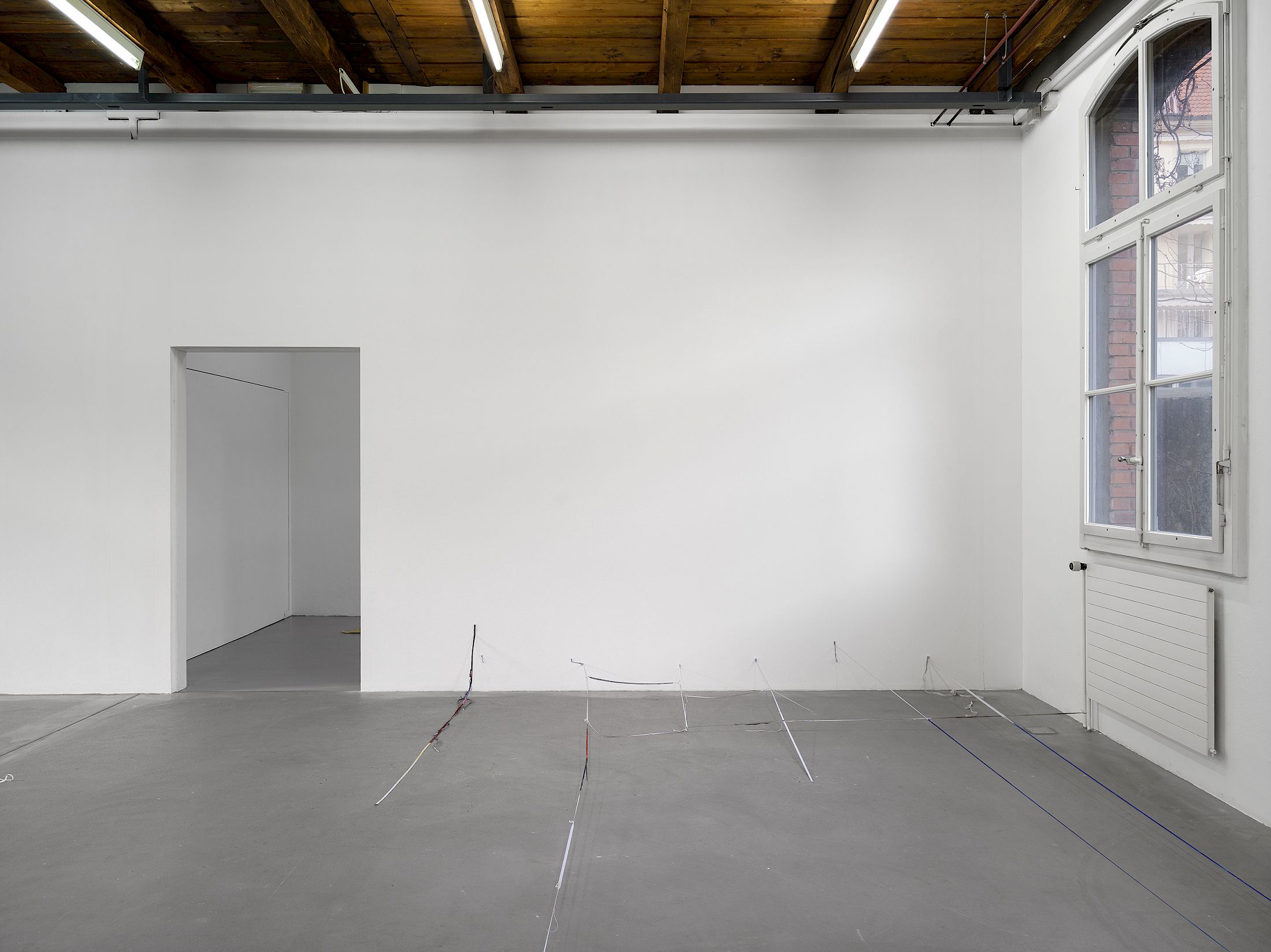 Exhibition View Solo Show Olga Balema «The bizarre space of complex numbers» at Kunsthalle Friart Fribourg, 2025-2026 / Photo: Cedric Mussano / Courtesy: the artist and Kunsthalle Friart Fribourg