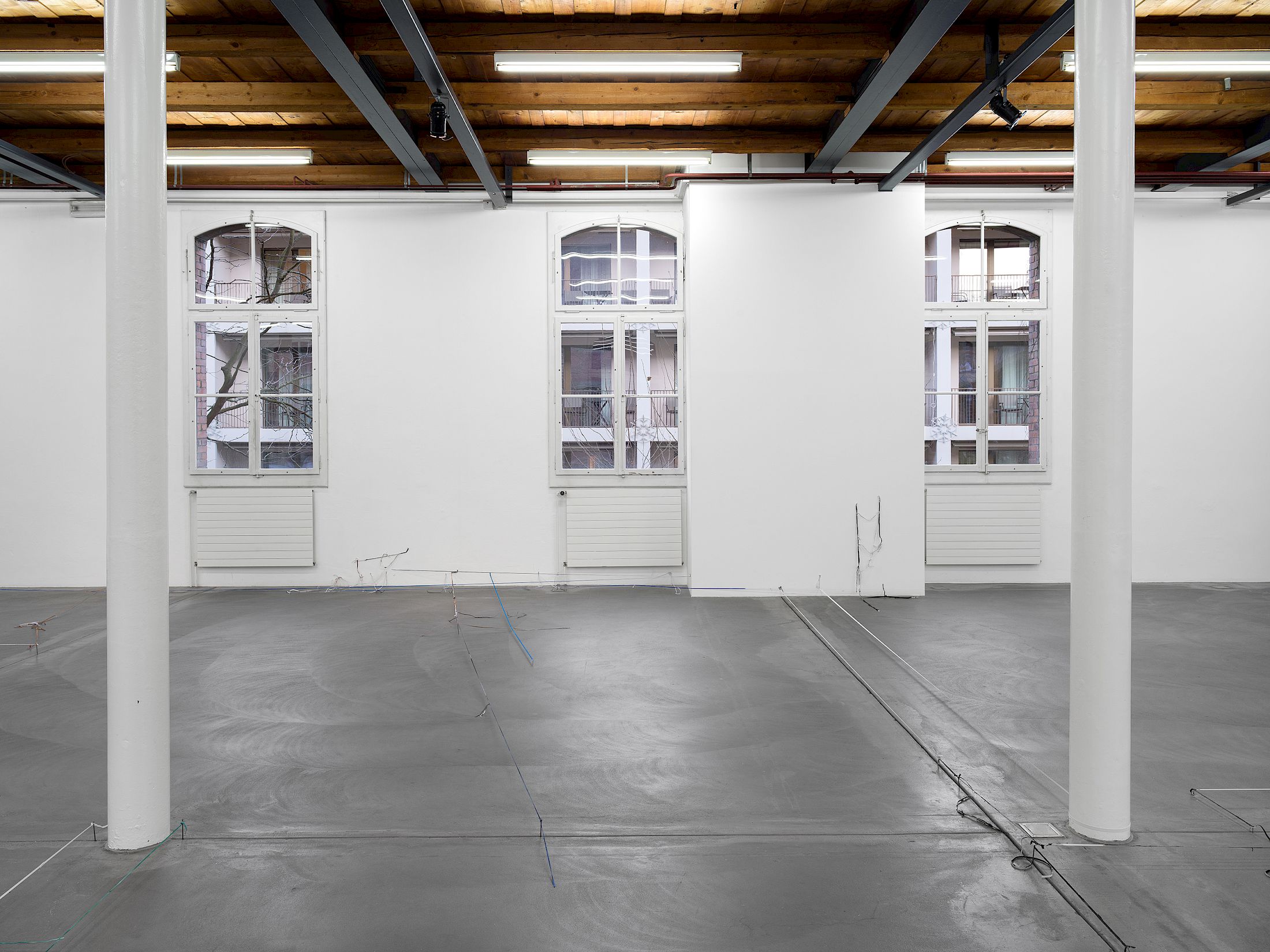 Exhibition View Solo Show Olga Balema «The bizarre space of complex numbers» at Kunsthalle Friart Fribourg, 2025-2026 / Photo: Cedric Mussano / Courtesy: the artist and Kunsthalle Friart Fribourg