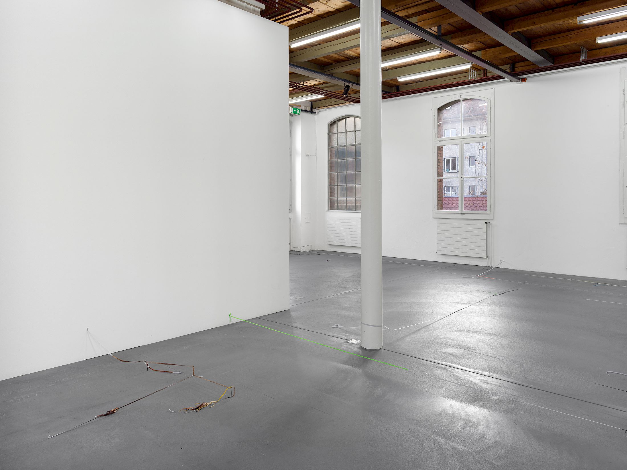 Exhibition View Solo Show Olga Balema «The bizarre space of complex numbers» at Kunsthalle Friart Fribourg, 2025-2026 / Photo: Cedric Mussano / Courtesy: the artist and Kunsthalle Friart Fribourg