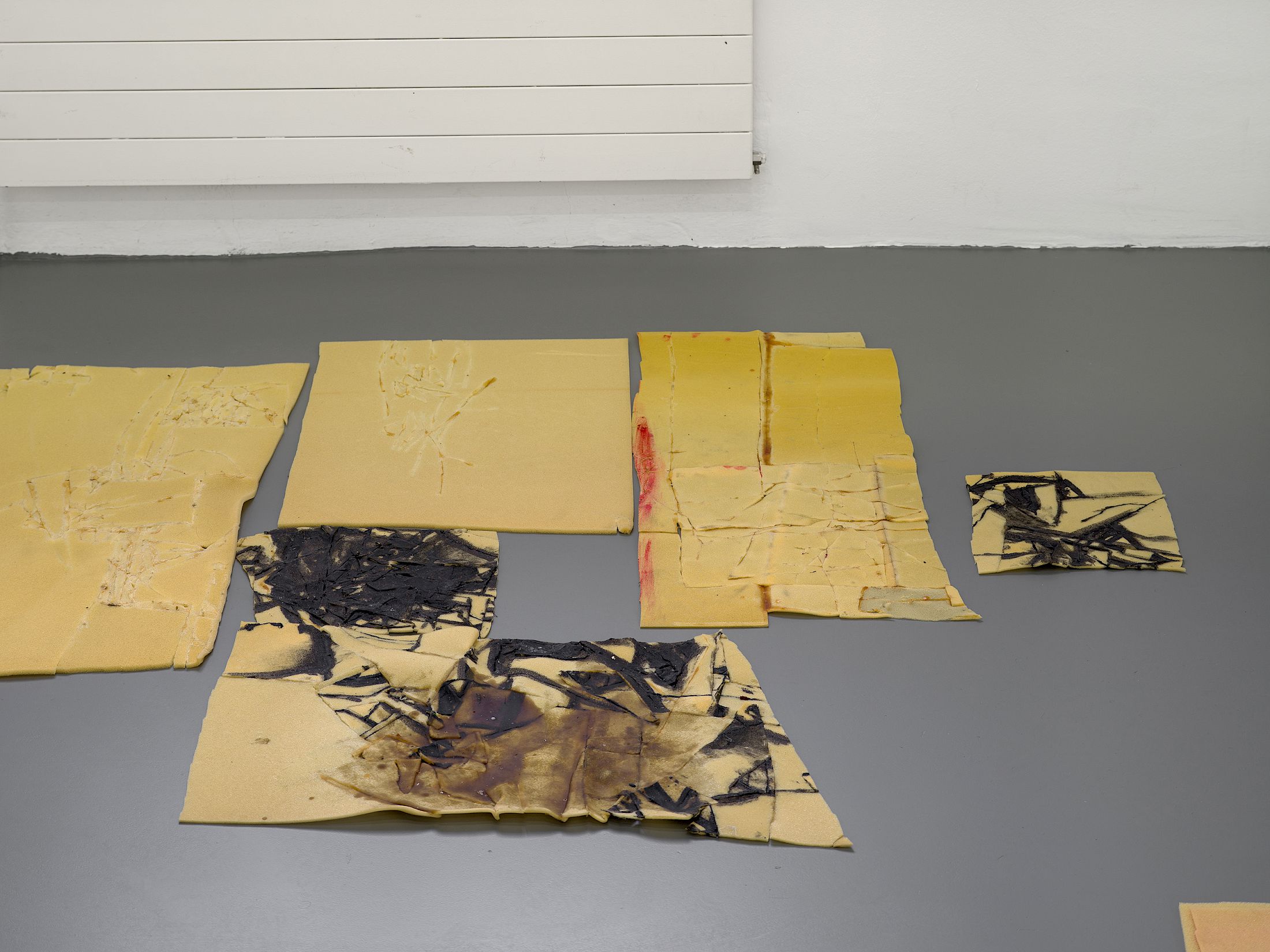 Exhibition View Solo Show Olga Balema «The bizarre space of complex numbers ; view on Formulas (2022)» at Kunsthalle Friart Fribourg, 2025-2026 / Photo: Cedric Mussano / Courtesy: the artist and Kunsthalle Friart Fribourg