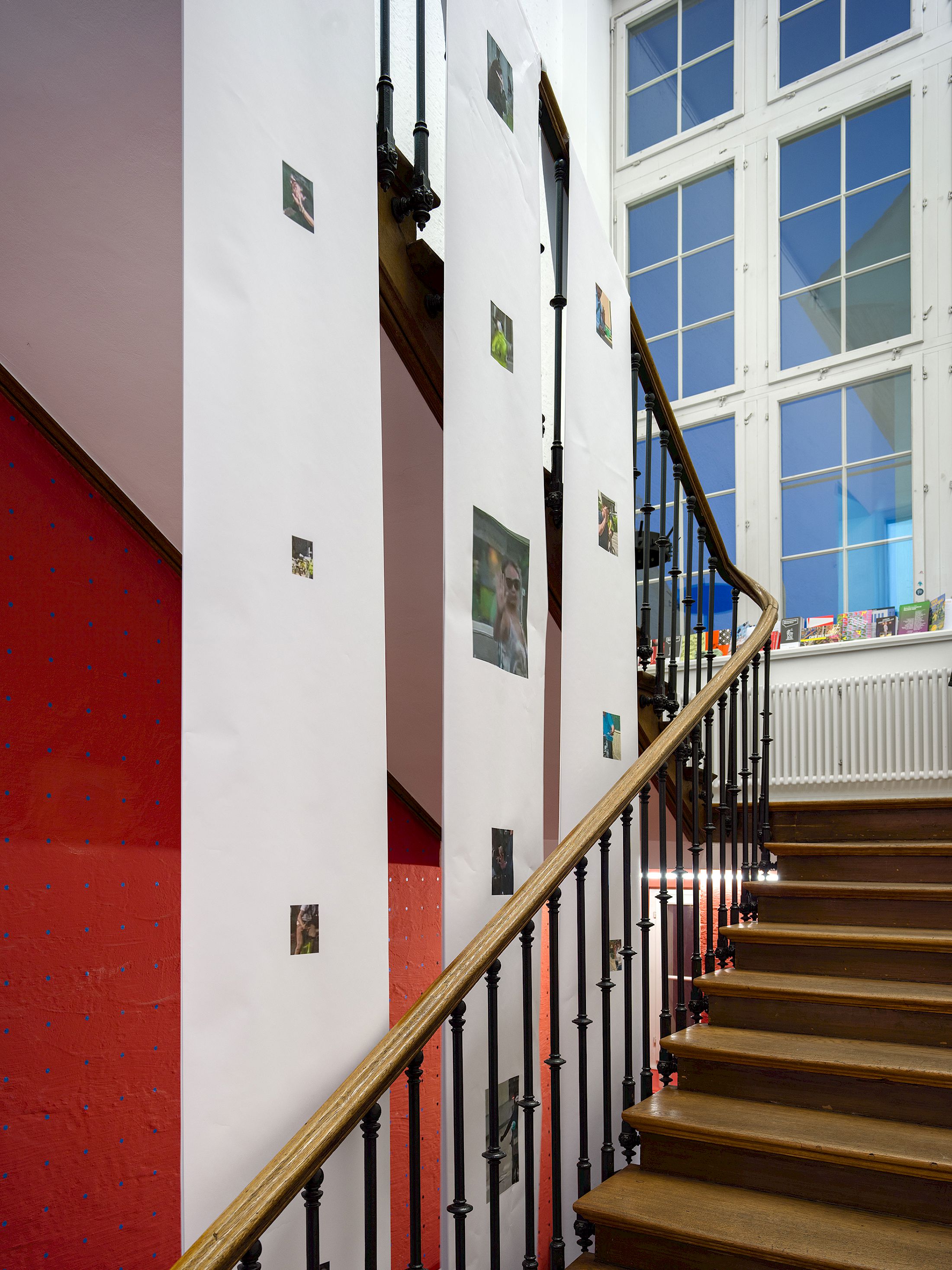 Exhibition View Group Show «Passage du Commerce ; view on Leevi Toija, untitled (gestures), 2025» at Kunsthalle Winterthur, Winterthur, 2025-2026 / Photo: Cedric Mussano / Courtesy: the artist and  Kunsthalle Winterthur