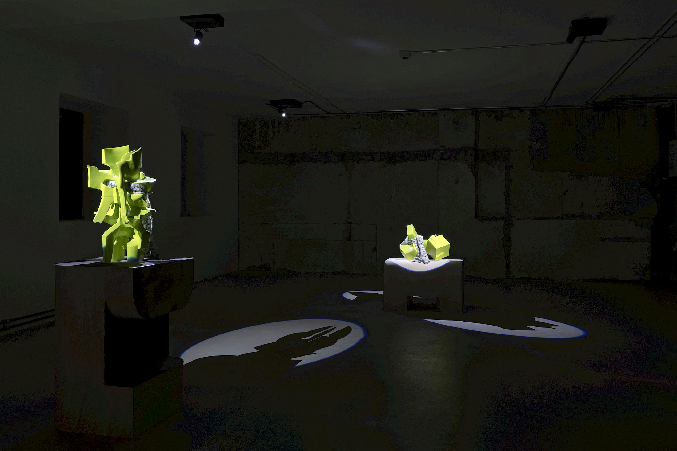 Exhibition View Duo Show Paul Fritz and Virginie Sistek «Priscilla Predator: geboren, leben, sterben» at For, Basel, 2026 / Photo: Gina Folly / Courtesy: the artists and For, Basel