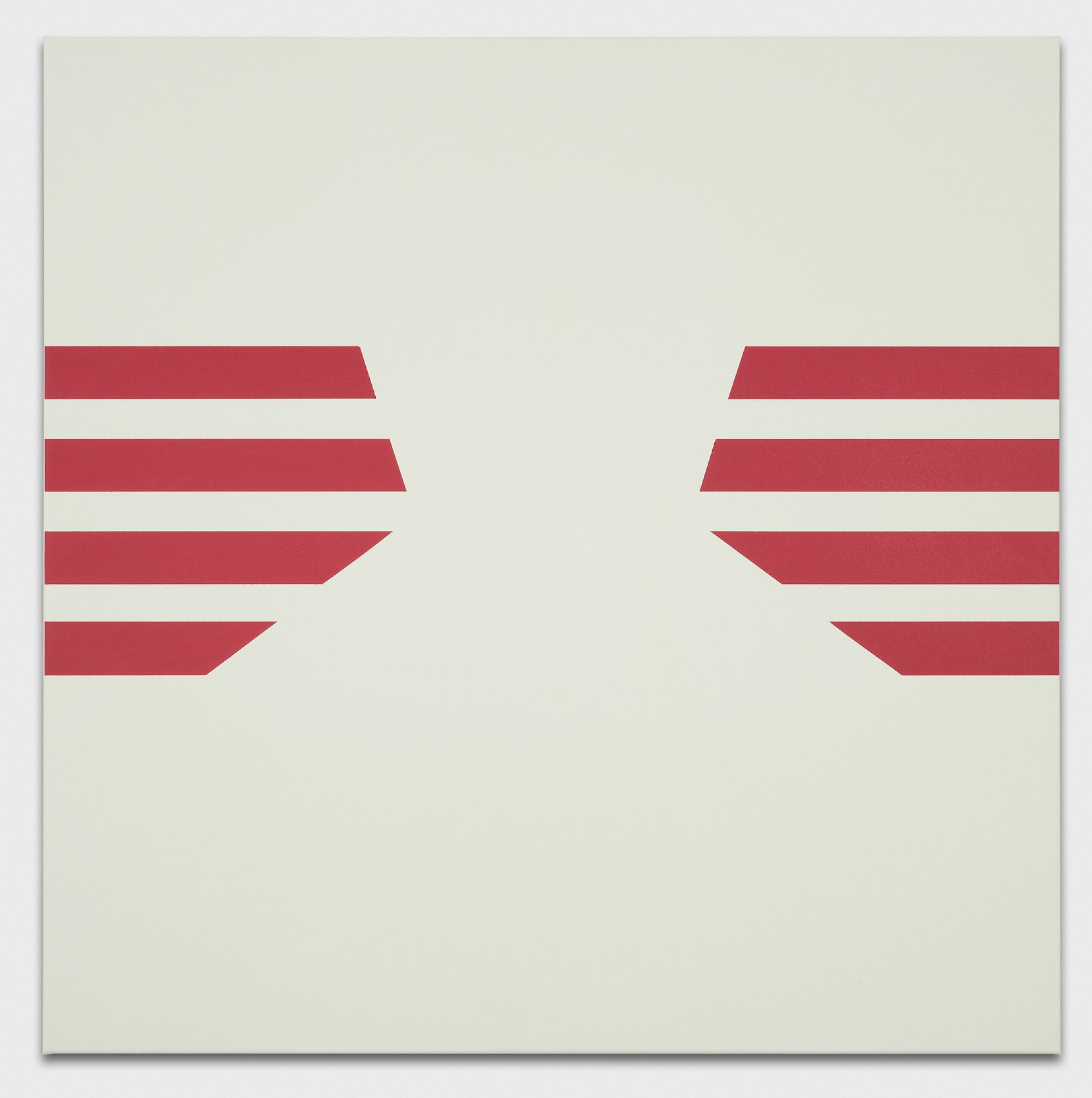 Exhibition View Solo Show Sem Lala «Wings ; view on Wings, 2025, Screenprint on canvas, 95 × 95 cm» at Lovay Fine Arts, Geneva, 2025-2026 / Photo: Claude Cortinovis / Courtesy: Lovay Fine Arts