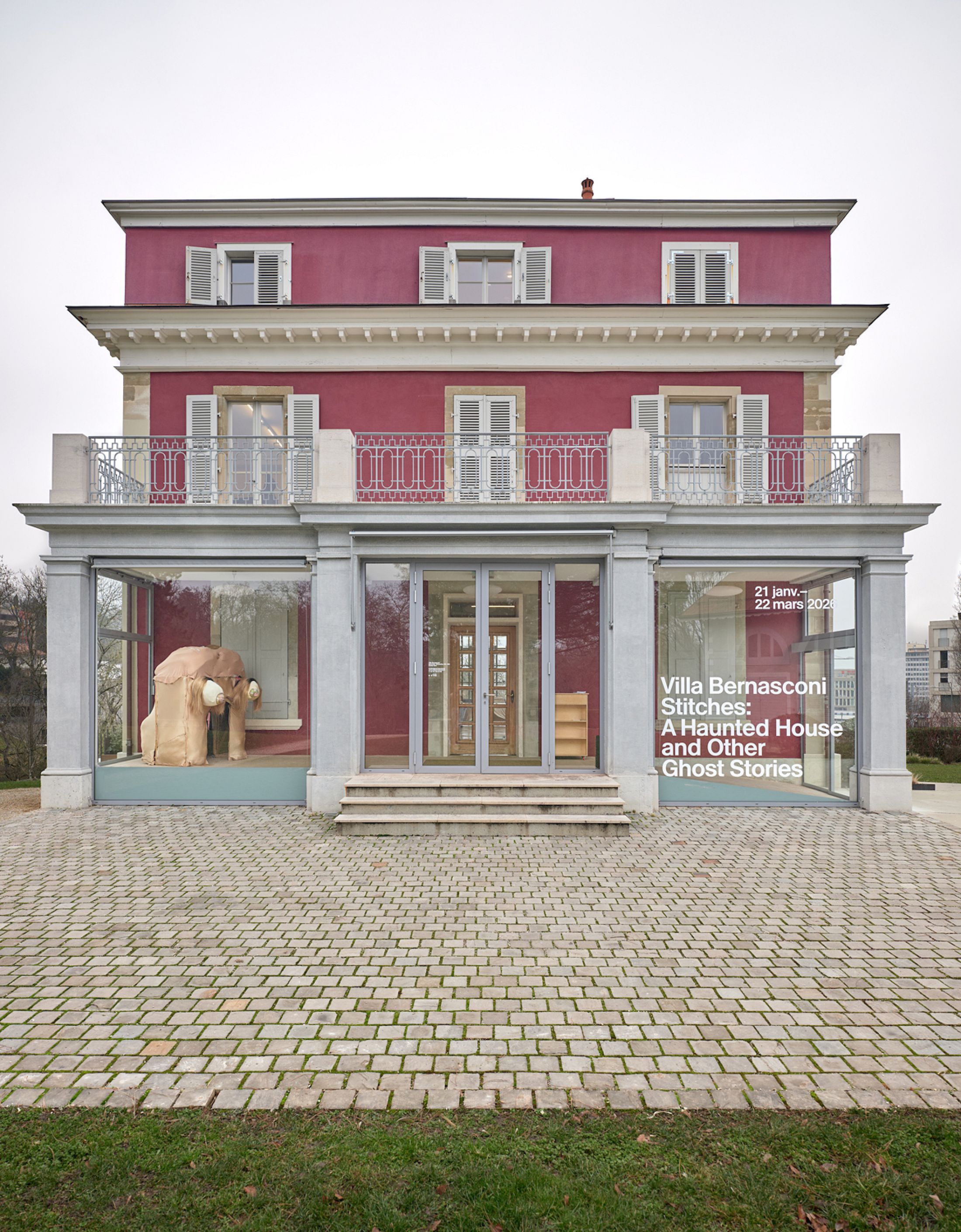 Exhibition View Group Show «Stitches: A Haunted House and Other Ghost Stories» at Villa Bernasconi, Lancy, Geneva, 2026 / Photo: Nicolas Delaroche / Courtesy: the artists and Villa Bernasconi