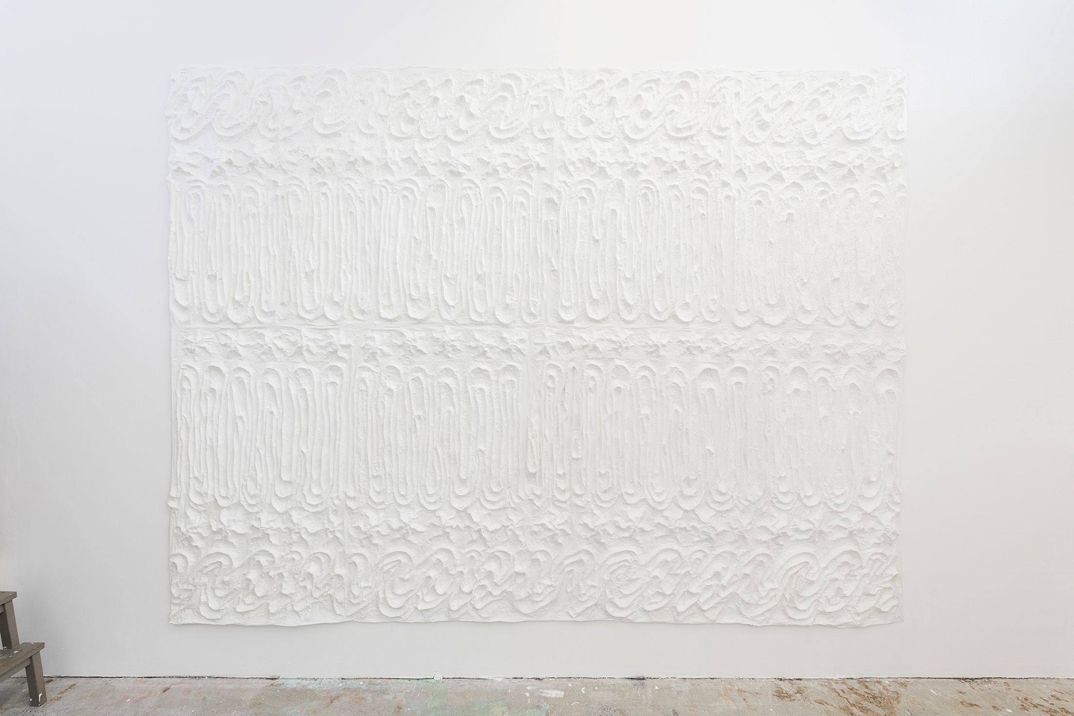 Exhibition View Group Show «Stocker comme des objets ; view on Stefania Carlotti, 4.8-star delight, 2025, papier mâché, paint, adhesive tape» at Widefield, Geneva, 2026 / Photo: Remy Ugarte Vallejos / Courtesy: the artists and Widefield