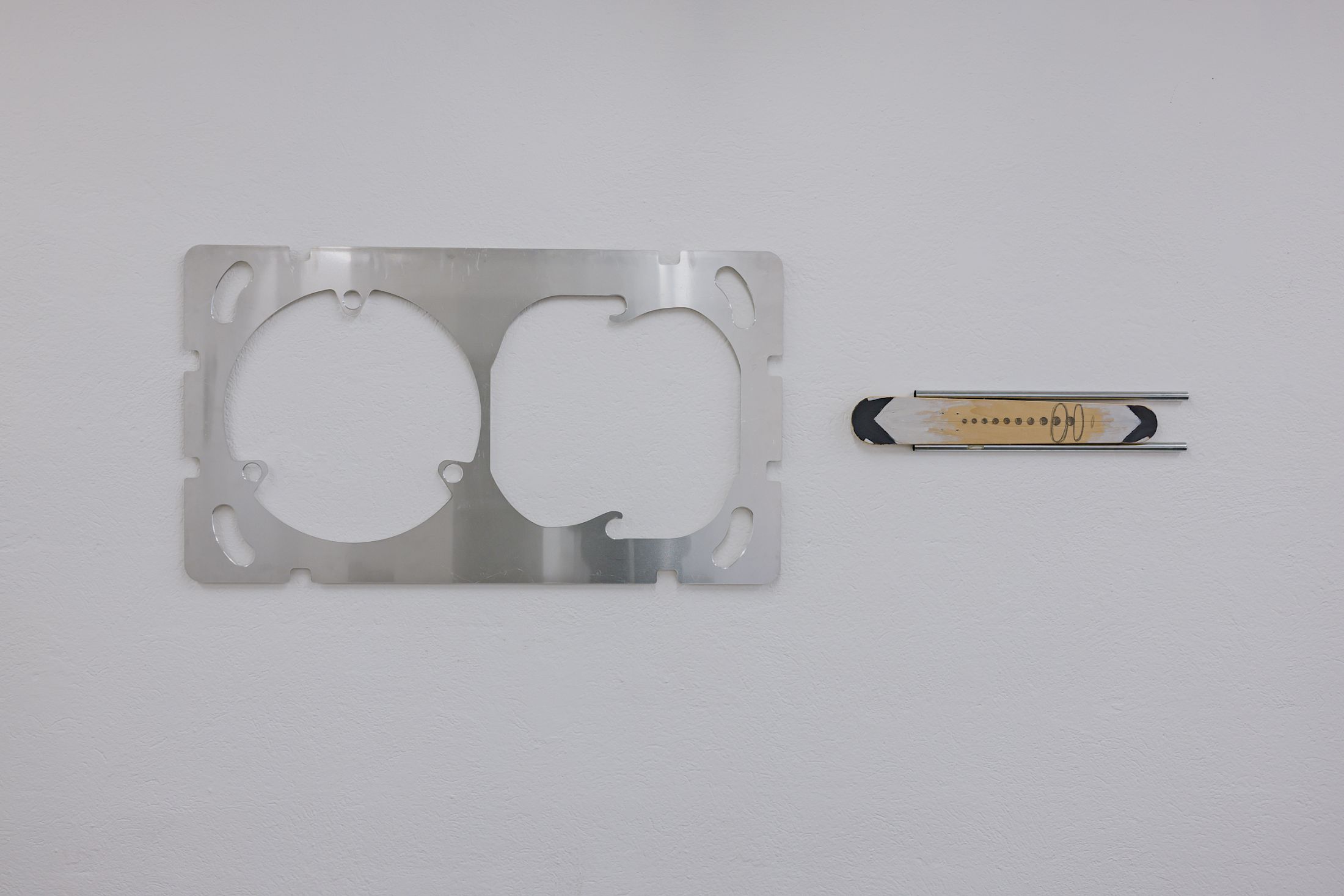 Exhibition View Duo Show Thalles Piaget and Yann Stéphane Bisso «Where have you been?» at WallStreet, Fribourg, 2025-2026 / Photo: Julie Folly / Courtesy: the artists and WallStreet