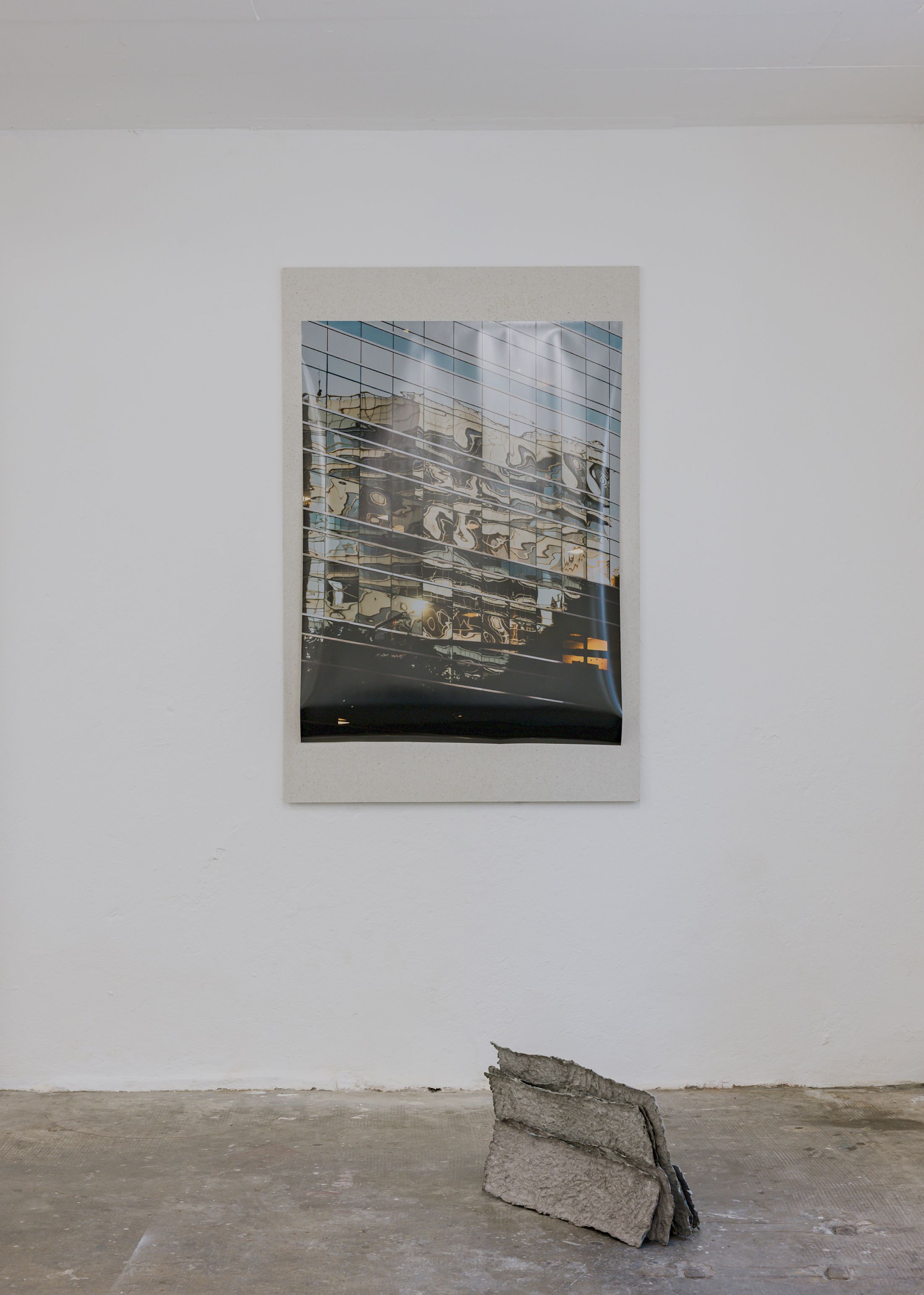 Exhibition View Duo Show Thalles Piaget and Yann Stéphane Bisso «Where have you been?» at WallStreet, Fribourg, 2025-2026 / Photo: Julie Folly / Courtesy: the artists and WallStreet