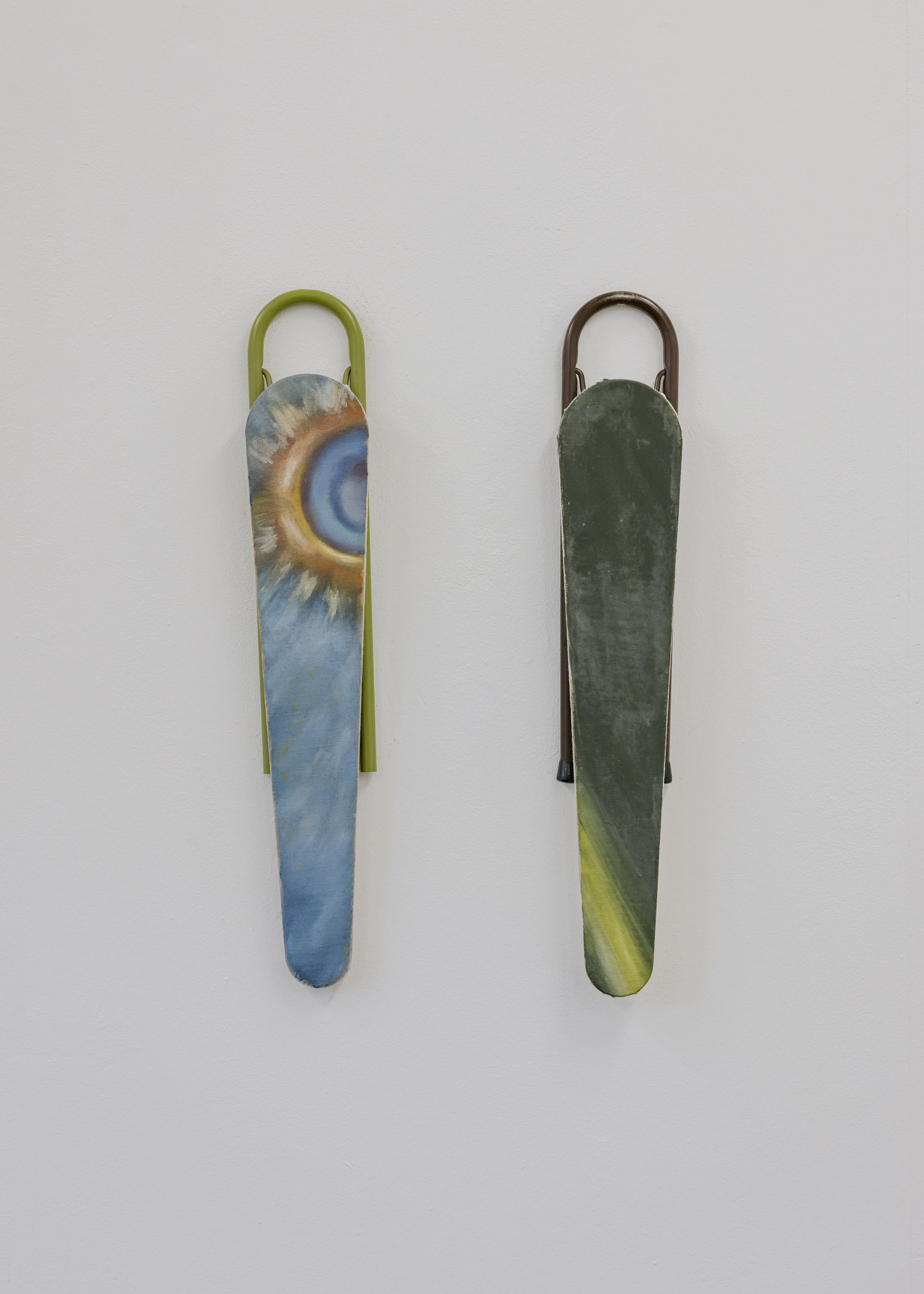 Exhibition View Duo Show Thalles Piaget and Yann Stéphane Bisso «Where have you been? ; view on Yann Stéphane Bisso, Way to blue / From the morning, 2025/2022» at WallStreet, Fribourg, 2025-2026 / Photo: Julie Folly / Courtesy: the artists and WallStreet