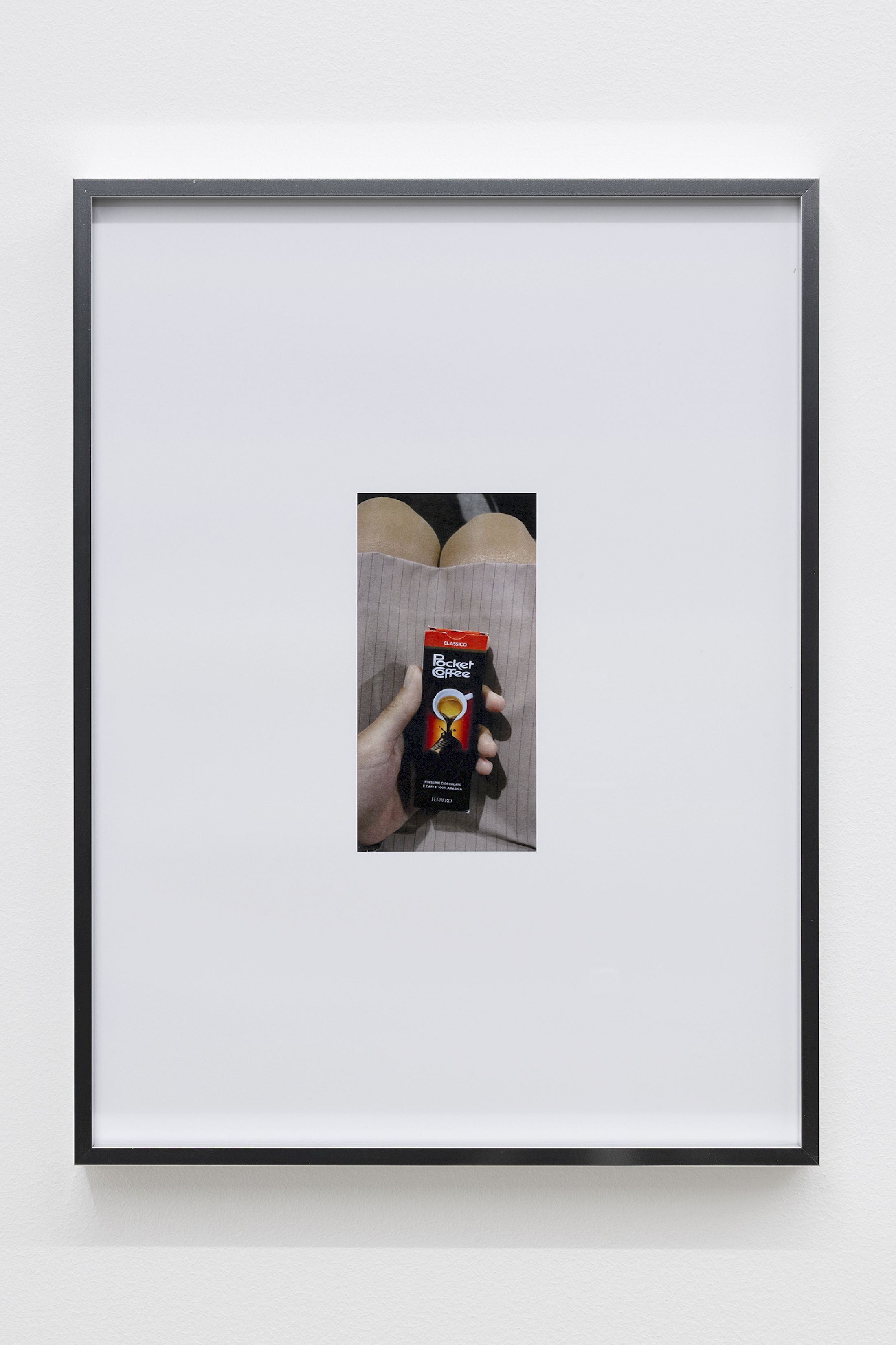 Exhibition View Group Show «Wear a mask and your face grows to fit it ; view on Mati Jhurry, duty free_Emirates Staff No.460596, 2025, Series of 9 photographs pulled from the archive of performance Emirates Staff no. 460596, digital print on paper, aluminium frame, 31 × 41 × 2 cm each» at For, Basel, 2025 / Photo: Gina Folly / Courtesy: the artists and For