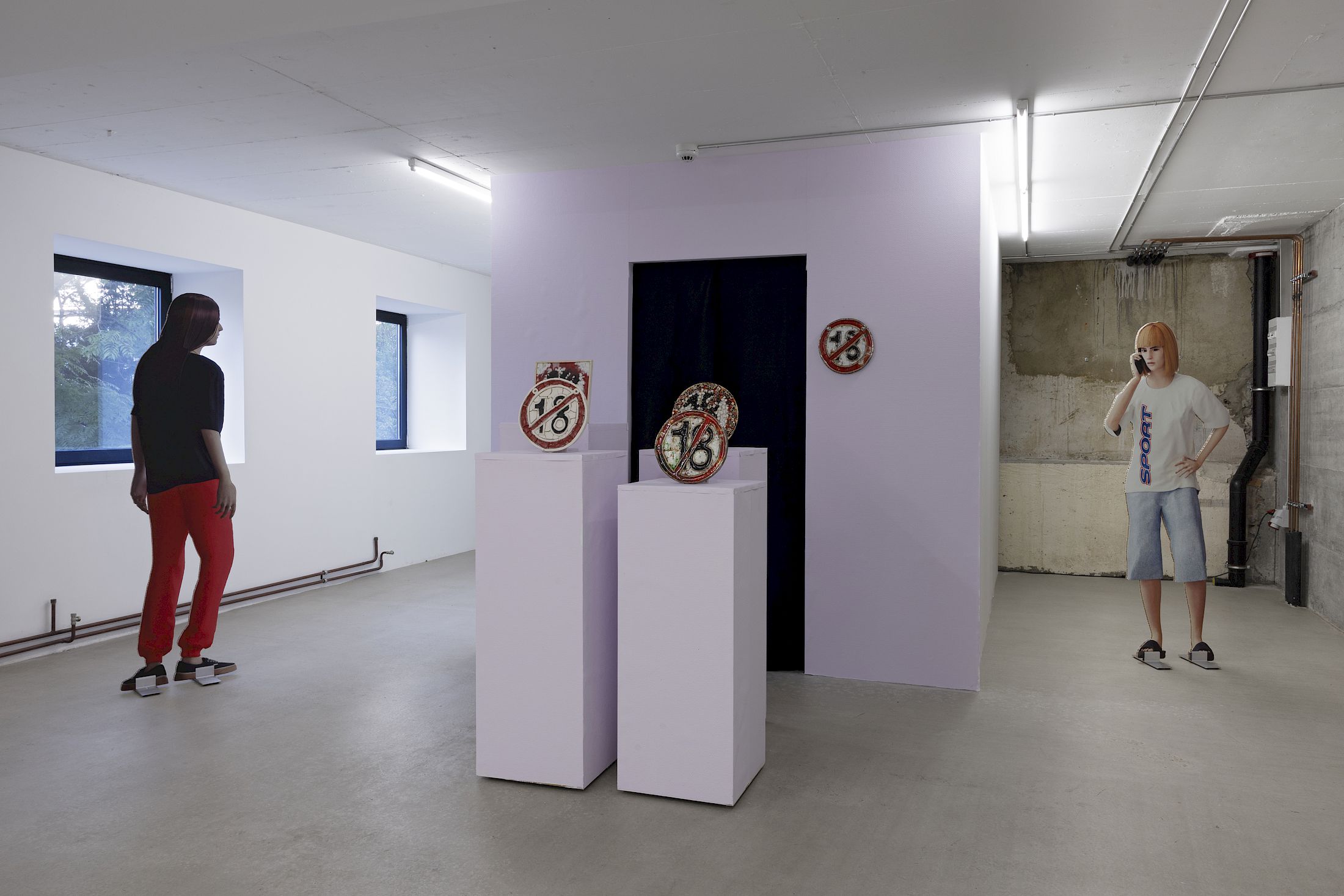 Exhibition View Group Show «Wear a mask and your face grows to fit it» at For, Basel, 2025 / Photo: Gina Folly / Courtesy: the artists and For