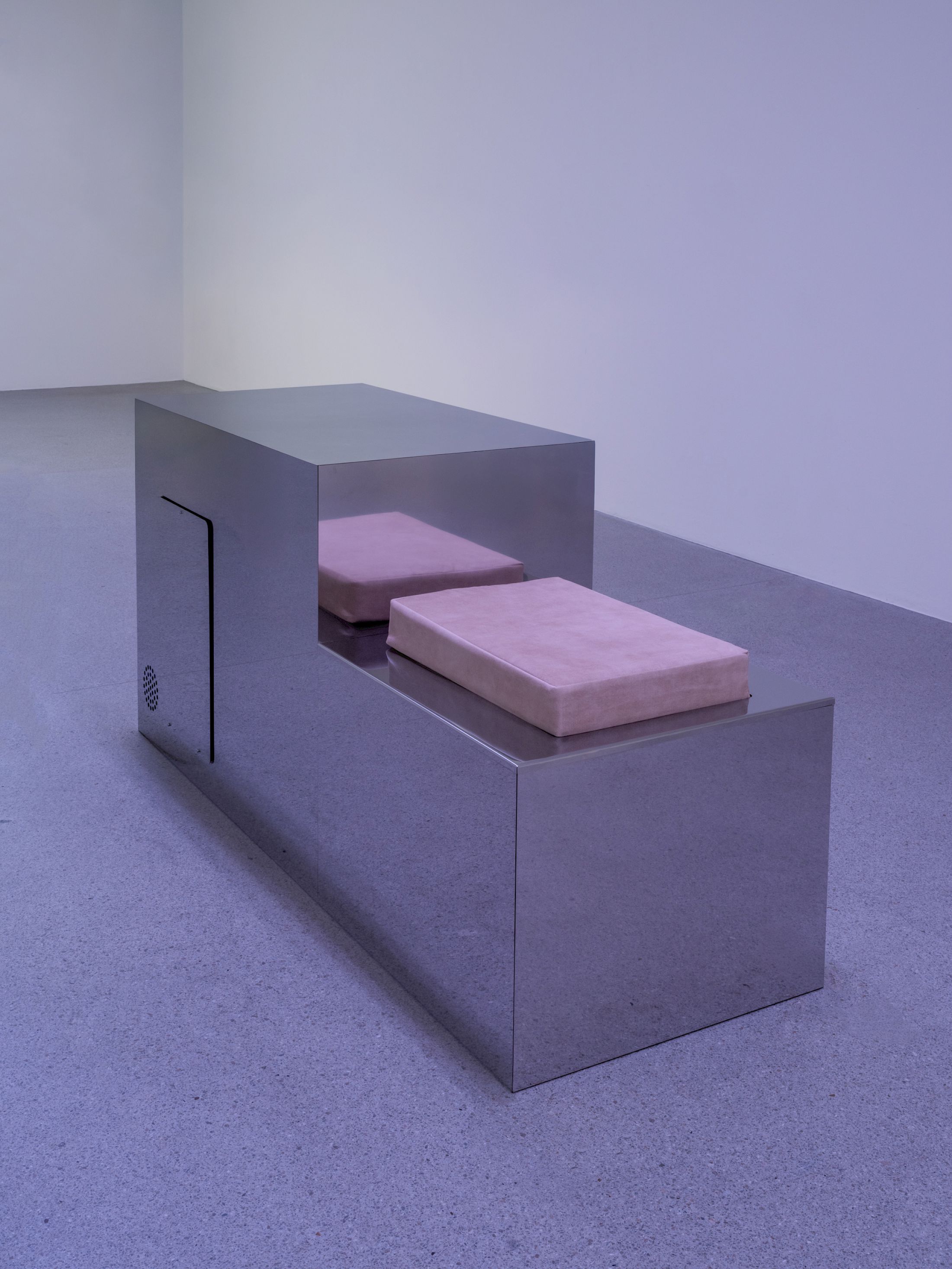 Exhibition View Solo Show Anita Muçolli «Navigating Estrangement» at Kunsthaus Biel / Centre d’Art Bienne, Biel/Bienne, 2026 / Photo: Lea Kunz / Courtesy:  the artist and Kunsthaus Biel / Centre d’Art Bienne