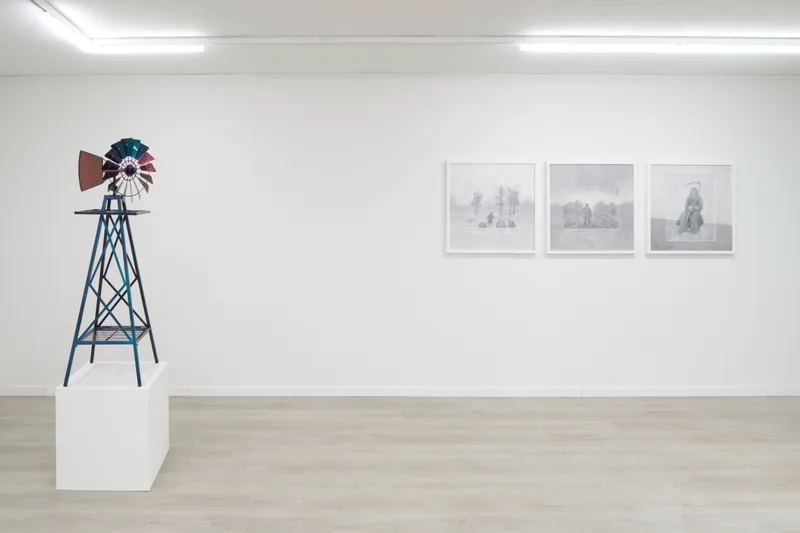 Exhibition View Solo Show Adam Cruces «Necessary Evil» at Blue Velvet, Zurich, 2024 / Photo: Flavio Karrer / Courtesy: The artist and Blue Velvet