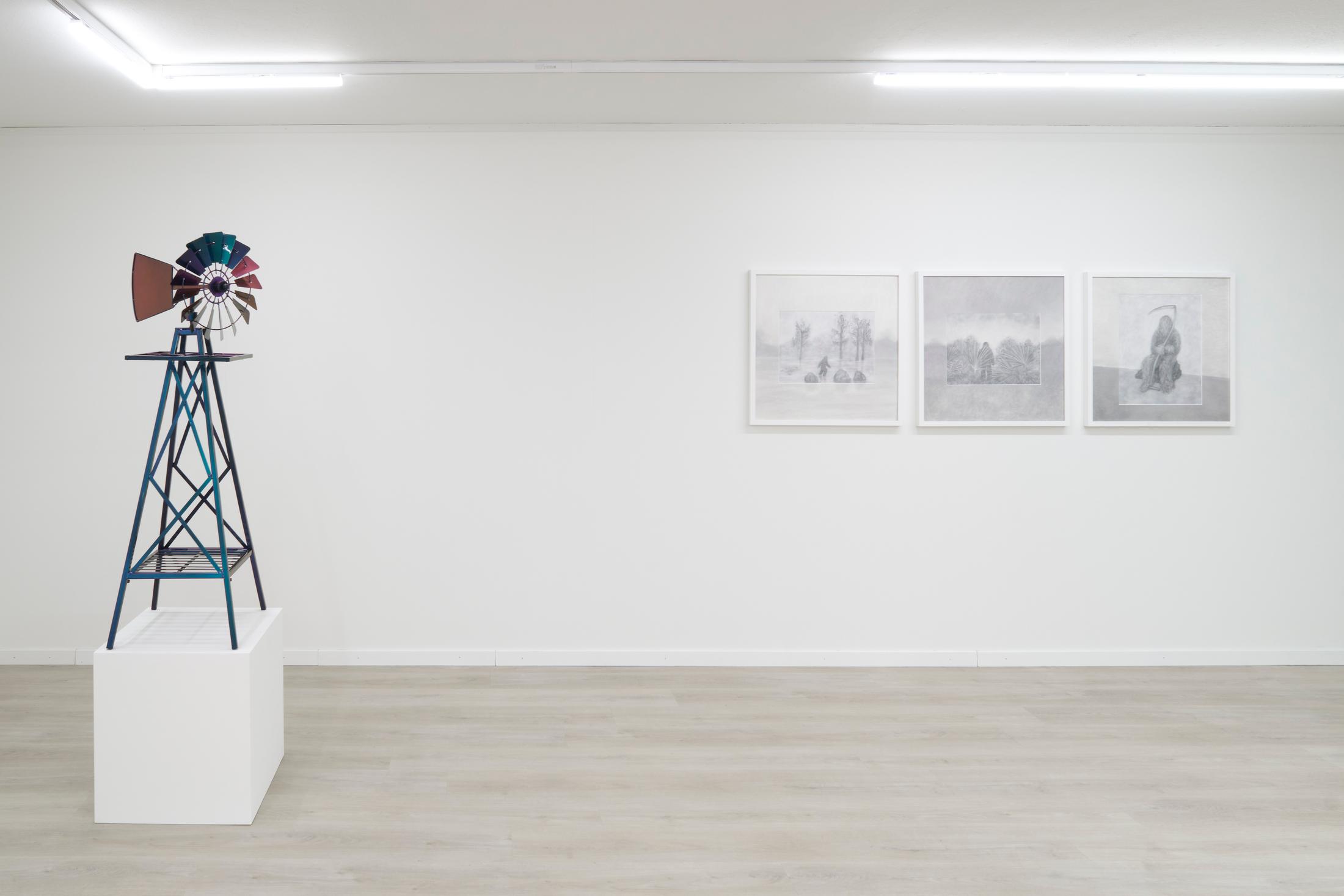 Exhibition View Solo Show Adam Cruces «Necessary Evil» at Blue Velvet, Zurich, 2024 / Photo: Flavio Karrer / Courtesy: The artist and Blue Velvet