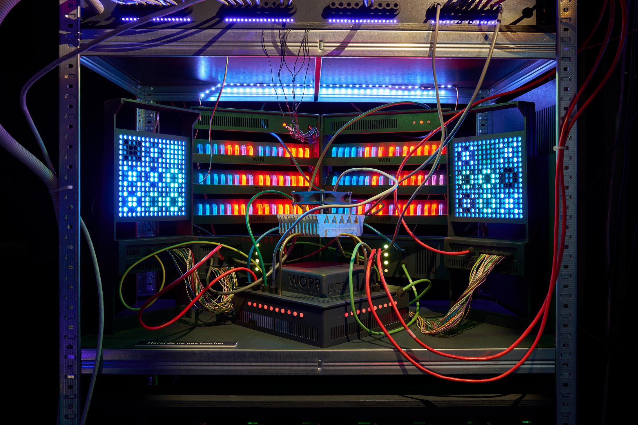 Exhibition View Solo Show [ a n y m a ] Michael Egger «Feedback Follies; view on A-NSM-FSC-1.15 (detail), 2022» at Kunsthalle Fri Art Fribourg, 2024-2025 / Photo: Guillaume Python / Courtesy of the artist and Kunsthalle Friart Fribourg