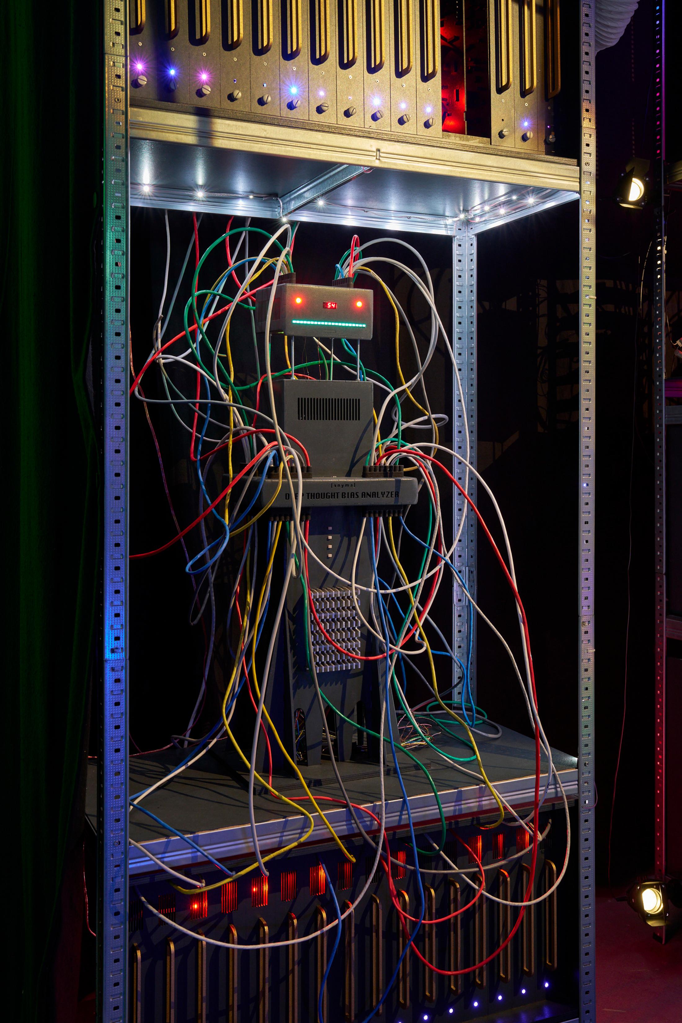 Exhibition View Solo Show [ a n y m a ] Michael Egger «Feedback Follies; view on A-NSM-FSC-1.15 (detail), 2022» at Kunsthalle Fri Art Fribourg, 2024-2025 / Photo: Guillaume Python / Courtesy of the artist and Kunsthalle Friart Fribourg