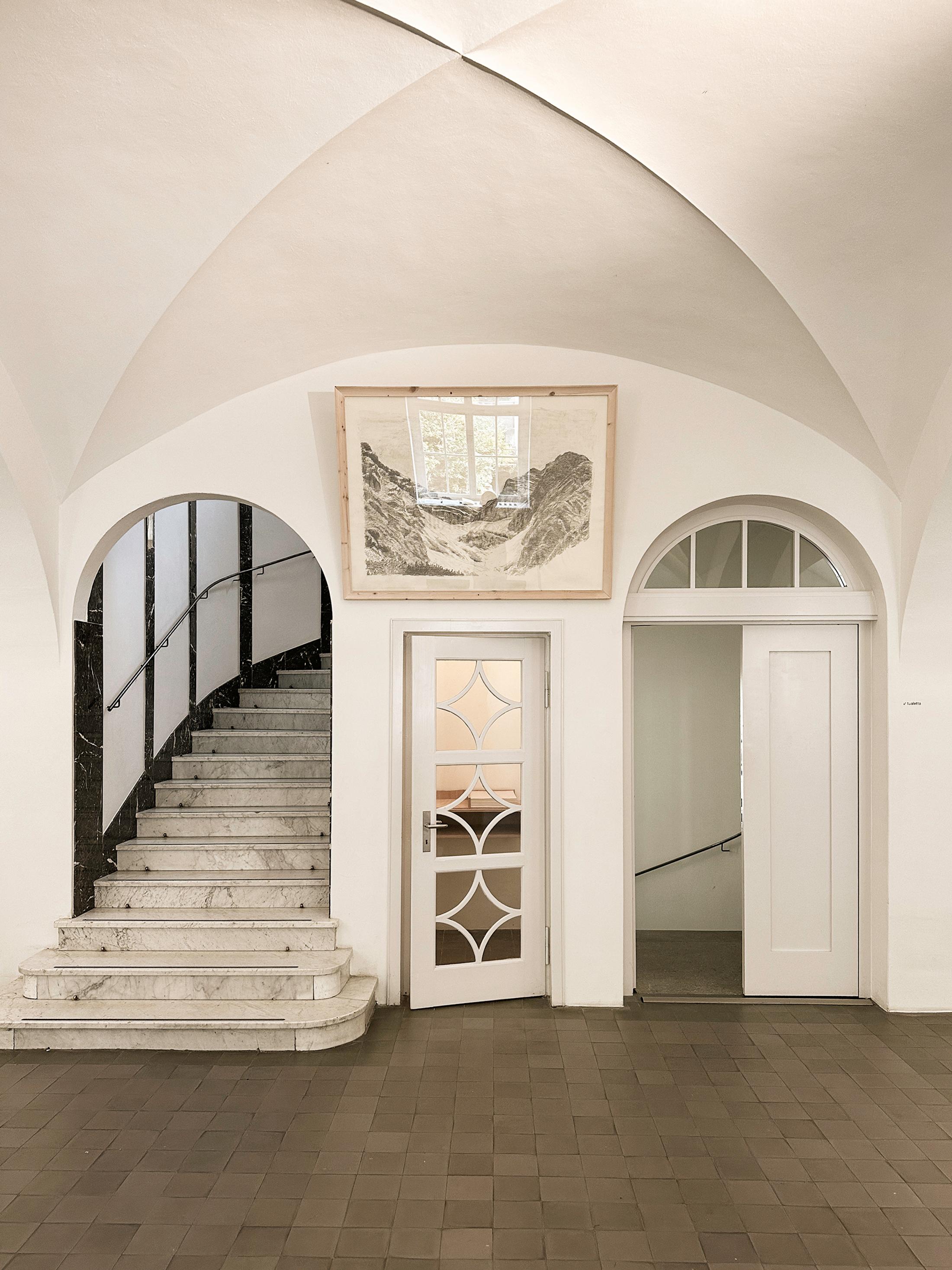 Exhibition View Solo Show Andrea Muheim «Der Mensch nimmt, sammelt und stiehlt, was er will.» at Fundaziun Nairs, Scuol, 2024 / Photo: Andrea Muheim / Courtesy: The artist and Fundaziun Nairs