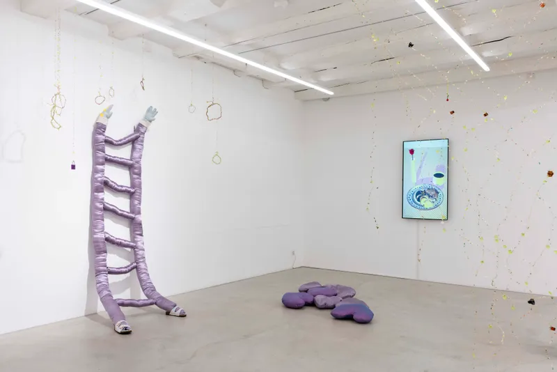 Exhibition View Group Show «Now, wouldn't that be iconic» at Ausstellungsraum Klingental, Basel, 2024 / Photo: Jennifer Merlyn Scherler / Courtesy: The artists and Ausstellungsraum Klingental