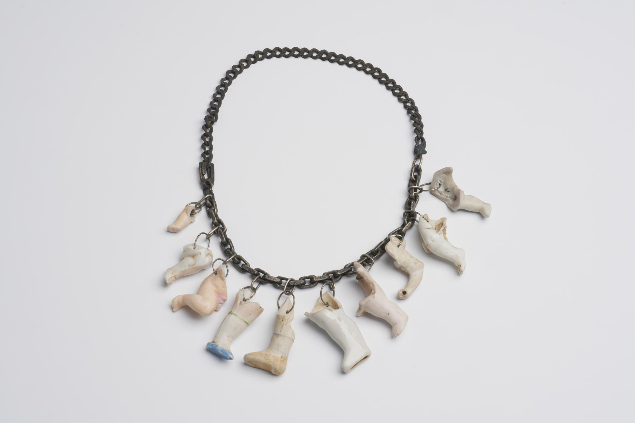 Exhibition View Solo Show Bernhard Schobinger «B.S. Kosmos ; view on Bernhard Schobinger,  Legs on chain, 2024» at Kunsthalle Friart, Fribourg, 2024 / Photo: Guillaume-Python / Courtesy: the artists and Kunsthalle Friart Fribourg