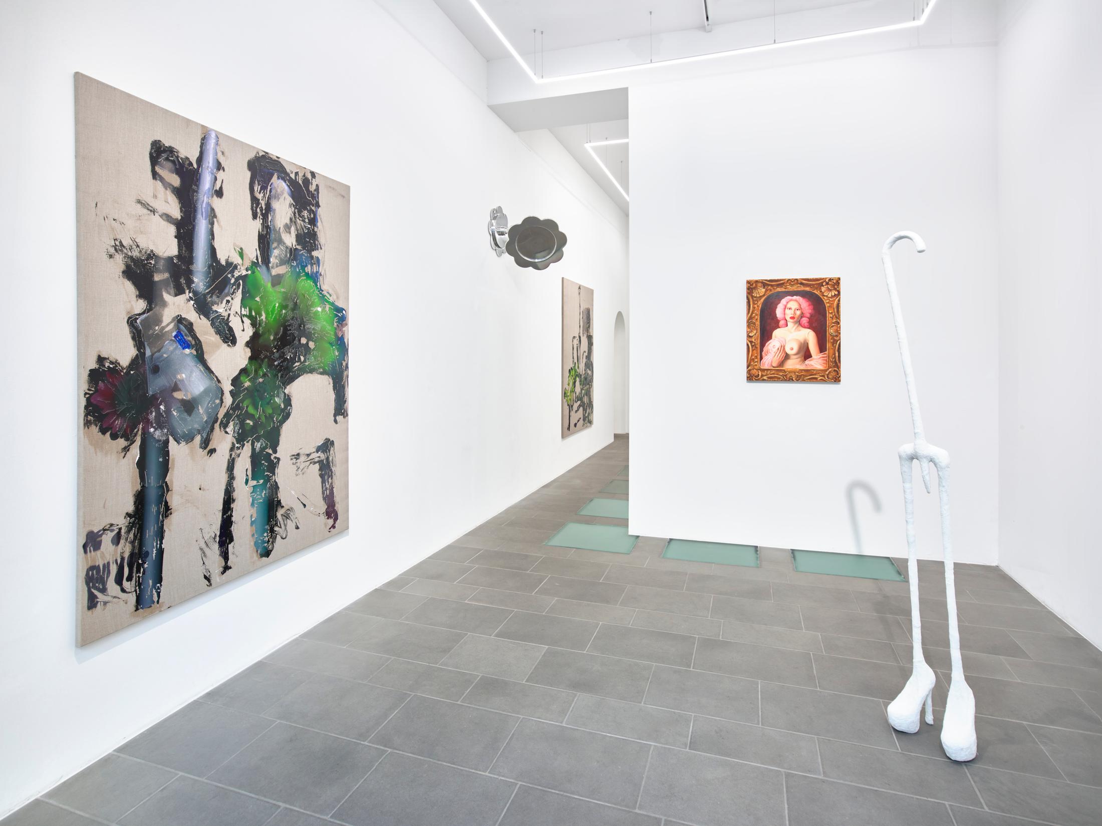 Exhibition View Group Show «Beyond the Looking Glass» at Galerie Lange + Pult, Zurich, 2024 / Photo: Felix Jungo / Courtesy: The artists and Galerie Lange + Pult