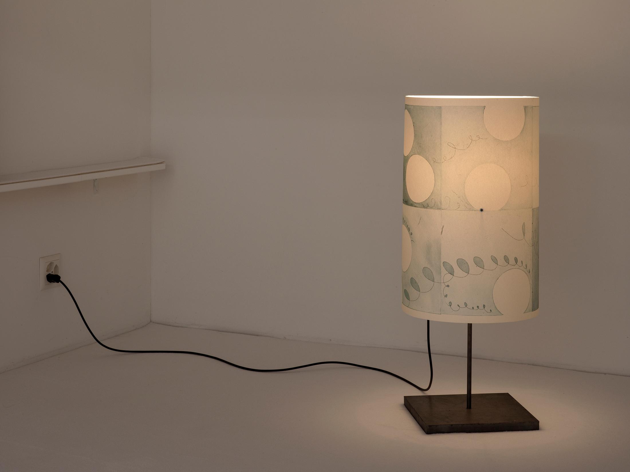 Exhibition View Solo Show Cédric Eisenring «Fäustling; view on Untitled, 2024, Steel, Aquatinta, Drypoint-etching on Paper» at Kirchgasse Gallery, Steckborn, 2024 / Photo: Cedric Mussano / Courtesy: the artist and Kirchgasse Gallery