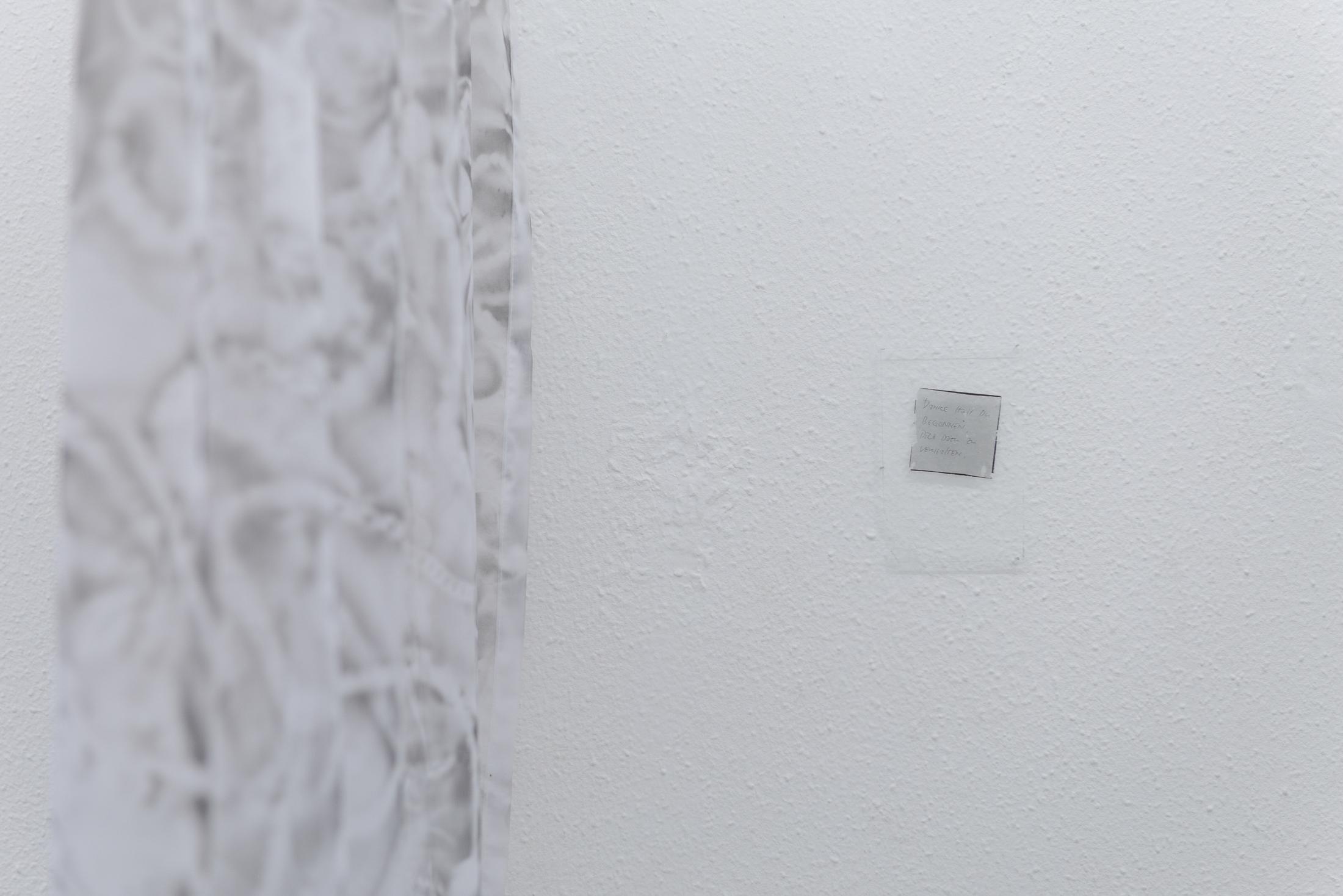 Exhibition View Duo Show with Julia Skof and Andrea Fortmann «certain opening acts» at HAMLET, Zurich-Oerlikon, 2025 / Photo: Alice Speller / Courtesy: the artists and HAMLET