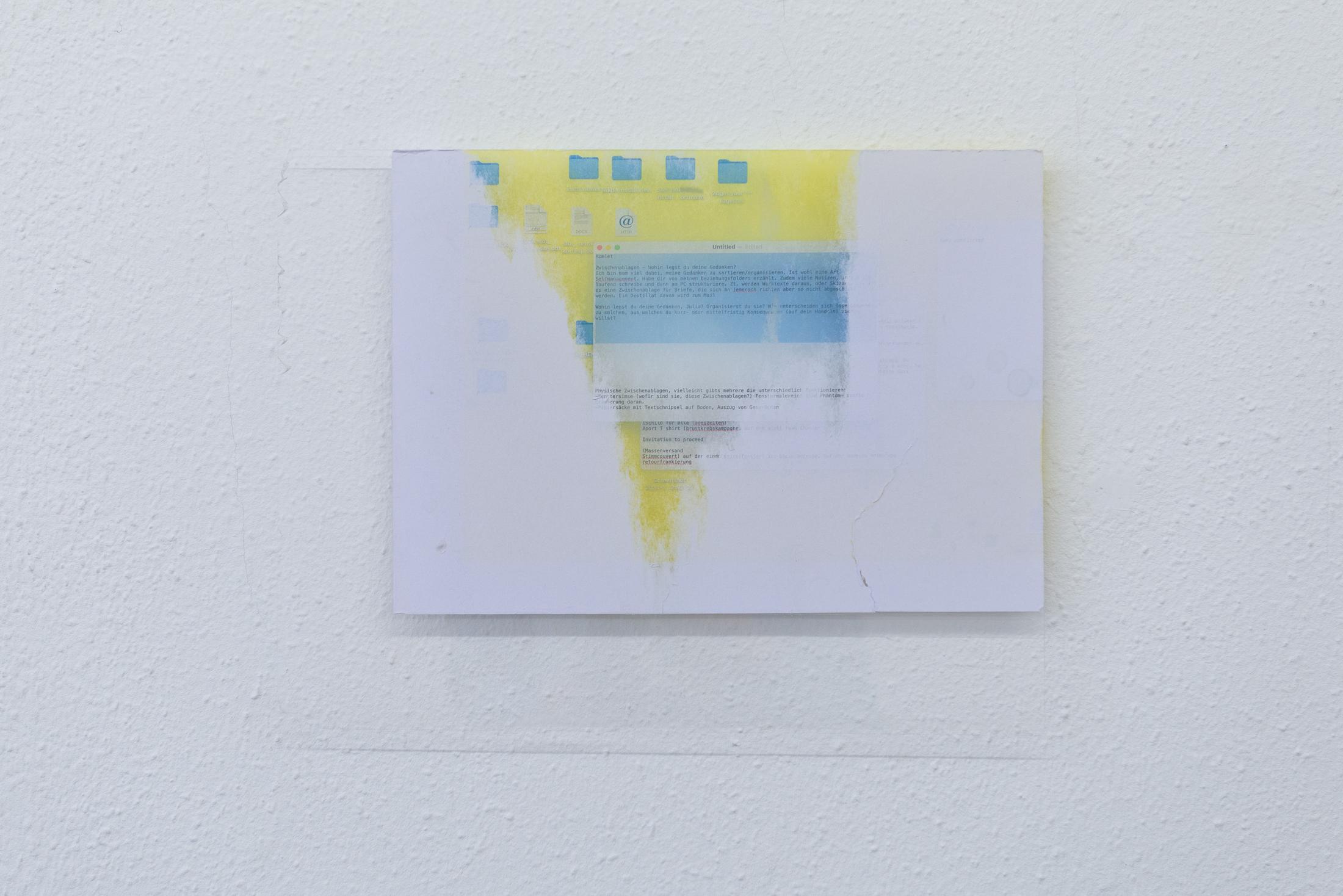 Exhibition View Duo Show with Julia Skof and Andrea Fortmann «certain opening acts» at HAMLET, Zurich-Oerlikon, 2025 / Photo: Alice Speller / Courtesy: the artists and HAMLET