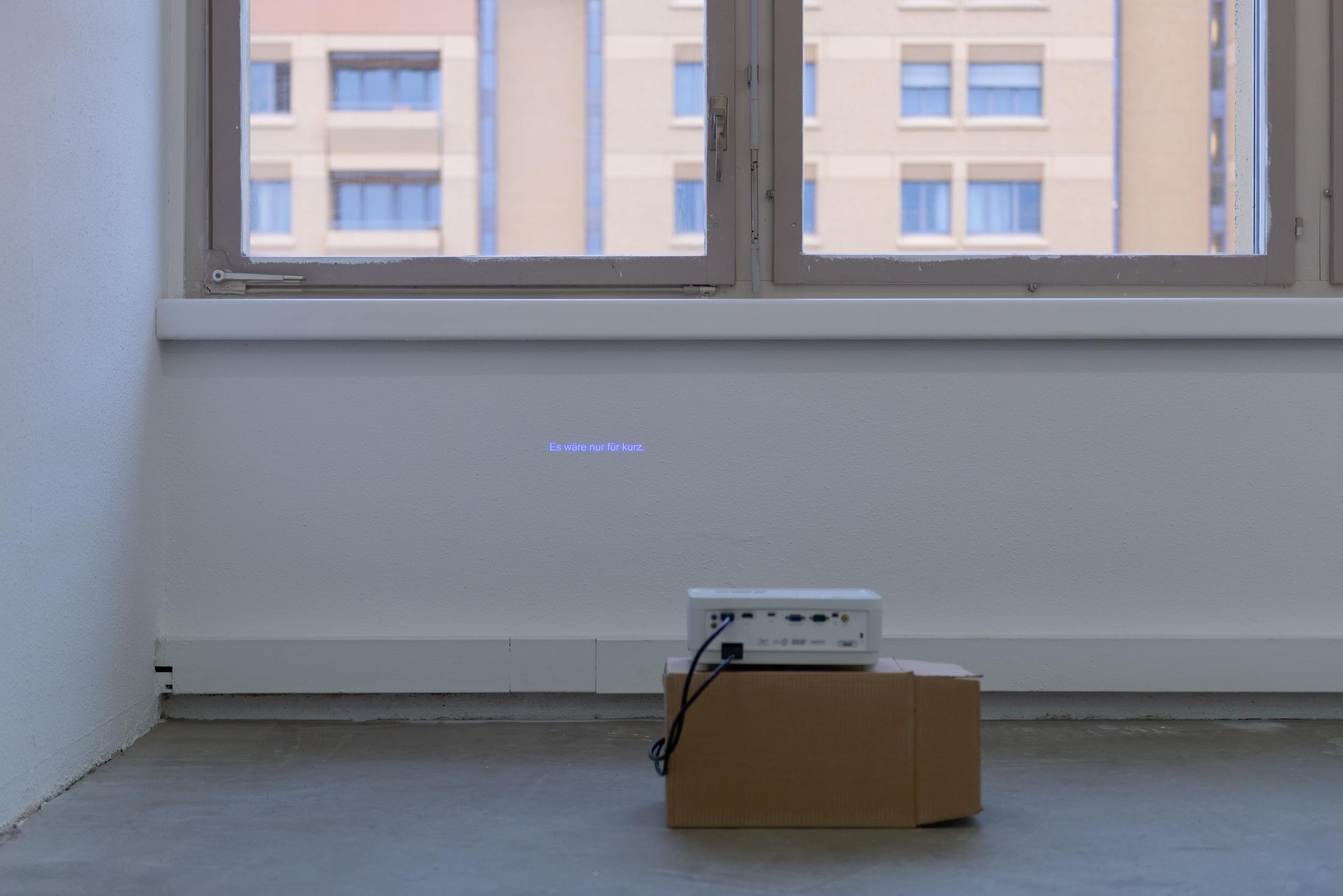 Exhibition View Duo Show with Julia Skof and Andrea Fortmann «certain opening acts» at HAMLET, Zurich-Oerlikon, 2025 / Photo: Alice Speller / Courtesy: the artists and HAMLET