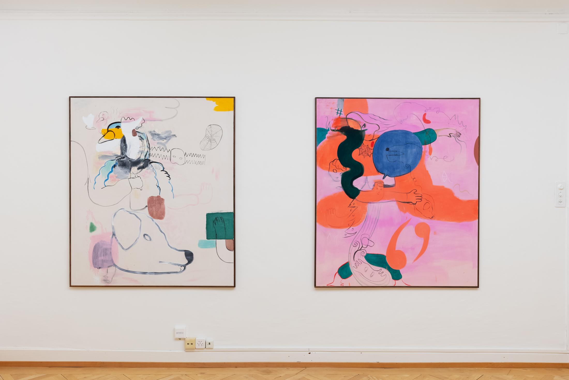 Exhibition View Duo Show Christian Hoosen and Janes Haid-Schmallenberg «Idyll» at dacodac, Zurich, 2024 / Photo: dacodac / Courtesy: The artists and dacodac