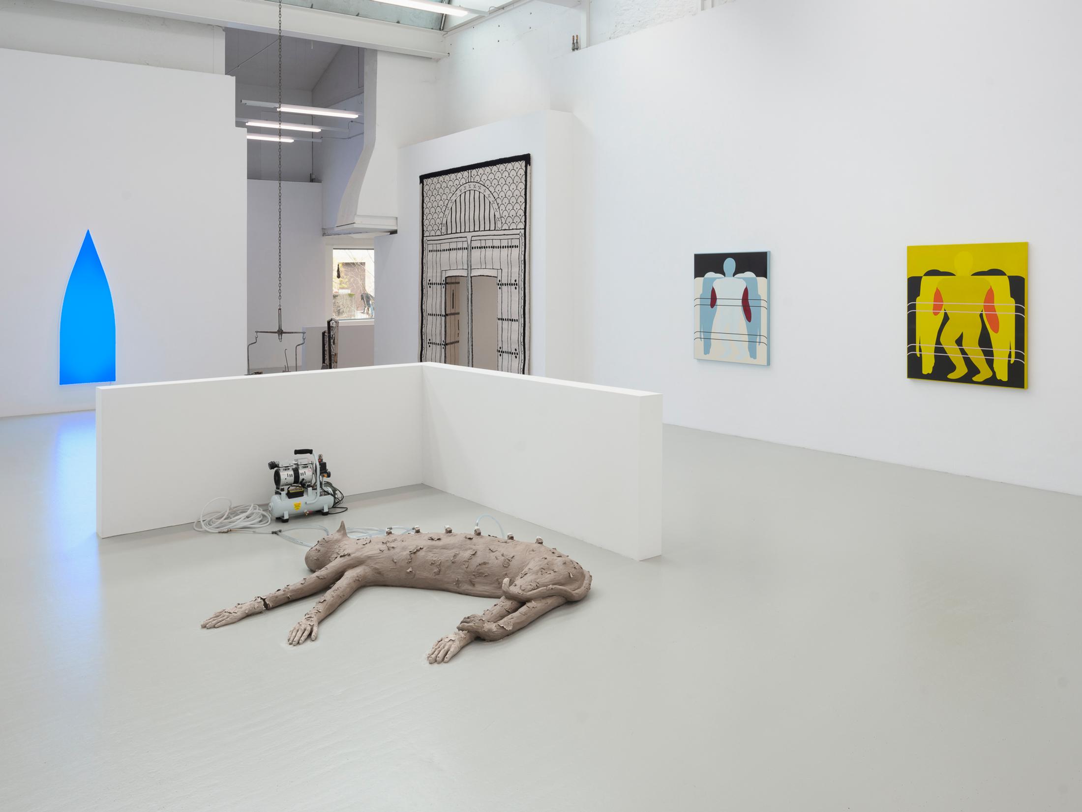Exhibition View Group Show «Désorde sacré» at CAN, Centre d'art Neuchâtel, Neuchâtel, 2025 / Photo: Sebastian Verdon / Courtesy: the artists