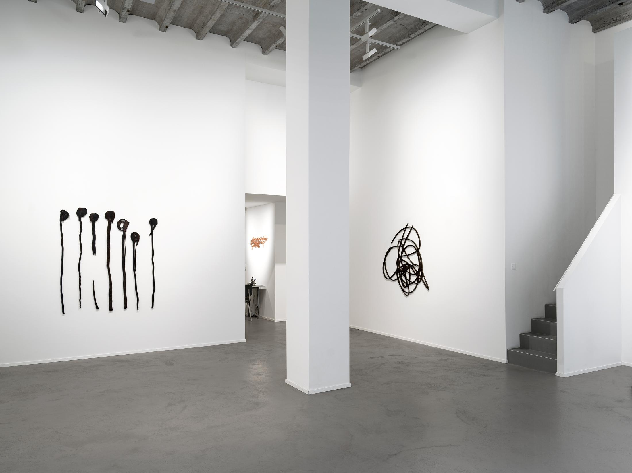 Exhibition View Solo Show donna Kukama «in living memory...; view on Story, 2015–2024, The fiery ones are not yet born, 2016–2024, and Sorrow, 2016–2024» at Galerie Tschudi, Zurich, 2024 / Photo: Cedric Mussano / Courtesy: the artist and Galerie Tschudi