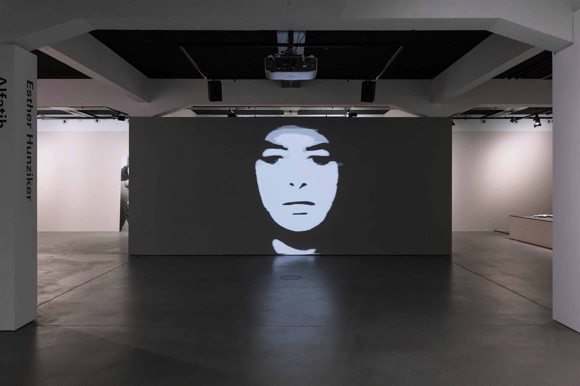 Exhibition View Group Show «Esther Hunziker, Stefan Karrer and Alfatih; view on Esther Hunziker, Copy, 1994» at HEK (House of Electronic Arts), Basel, 2025 / Photo: Franz Wamhof / Courtesy: the artists and Schweizer Medienkunst – Pax Art Awards 2024