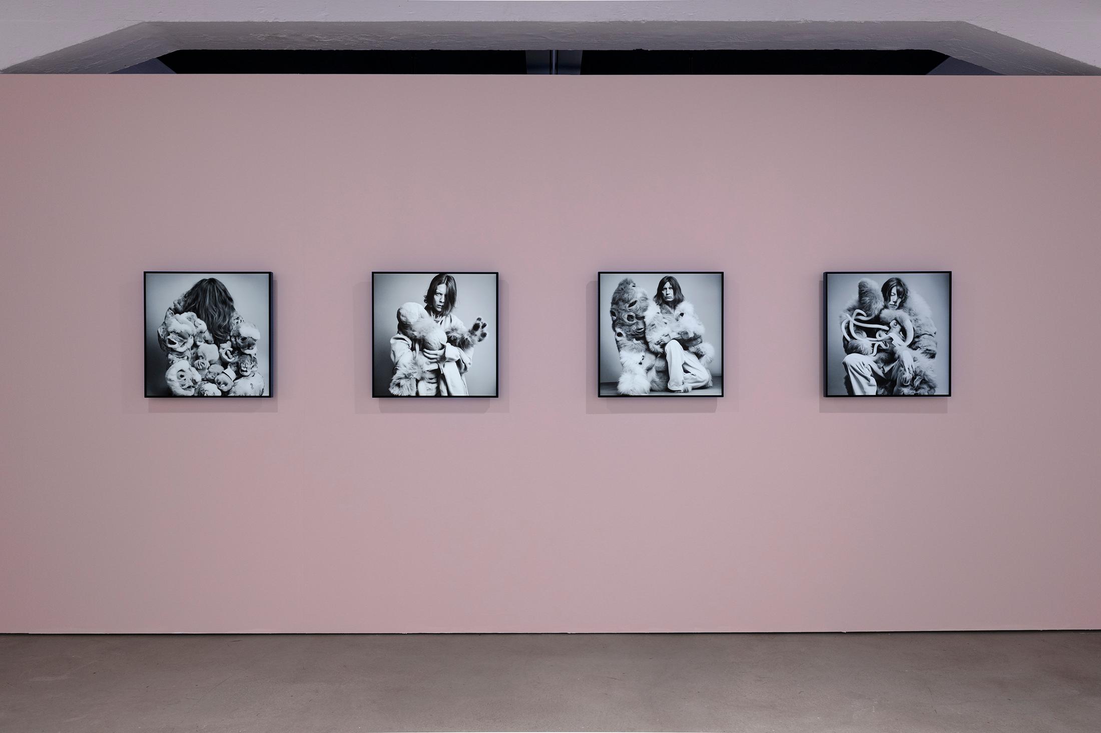 Exhibition View Group Show «Esther Hunziker, Stefan Karrer and Alfatih; view on Esther Hunziker, Screen Tests N°1 – N°4, 2025» at HEK (House of Electronic Arts), Basel, 2025 / Photo: Franz Wamhof / Courtesy: the artists and Schweizer Medienkunst – Pax Art Awards 2024