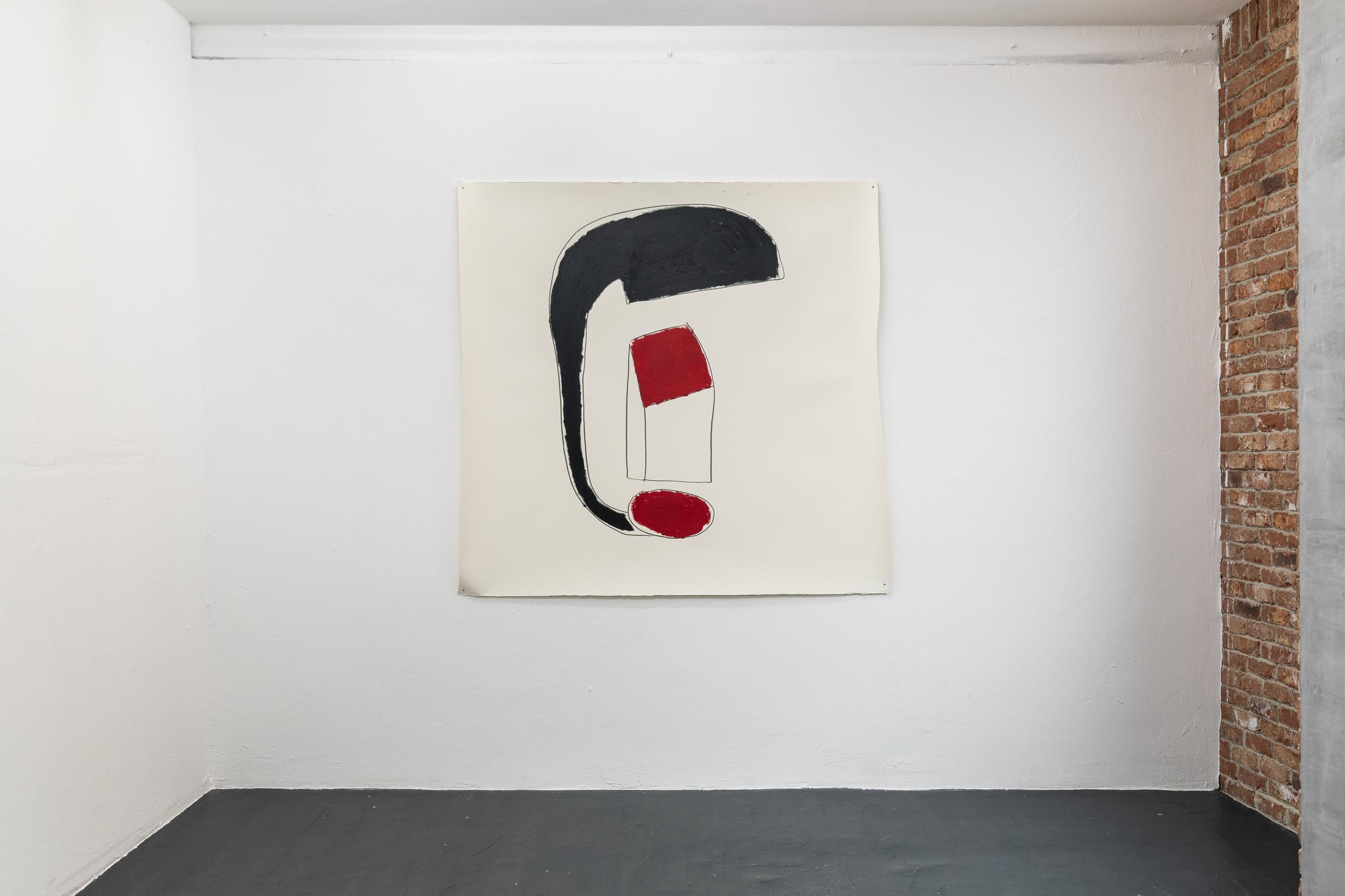 Exhibition View Solo Show «Fatima Moallim; view on Fatima Moallim, OBSERVATION, 2023, oil stick and pencil on paper, 153 x 155 cm» at Last Tango, Zurich, 2023-2024 / Photo: Kilian Bannwart / Courtesy: the artist and Last Tango