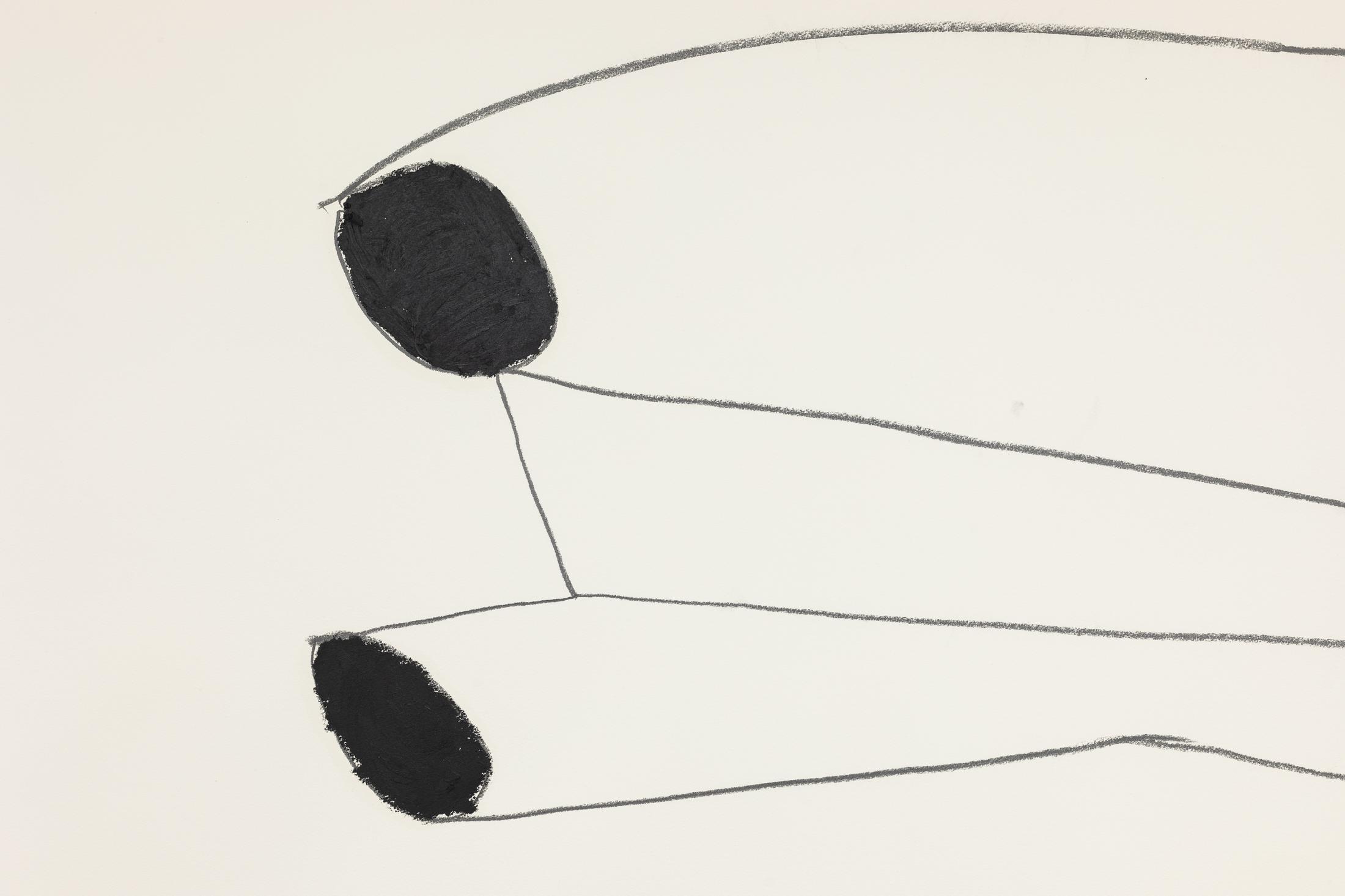 Exhibition View Solo Show «Fatima Moallim; view on Fatima Moallim, SVART TIGER (detail), 2023, oil stick and pencil on paper, 153 x 194 cm» at Last Tango, Zurich, 2023-2024 / Photo: Kilian Bannwart / Courtesy: the artist and Last Tango