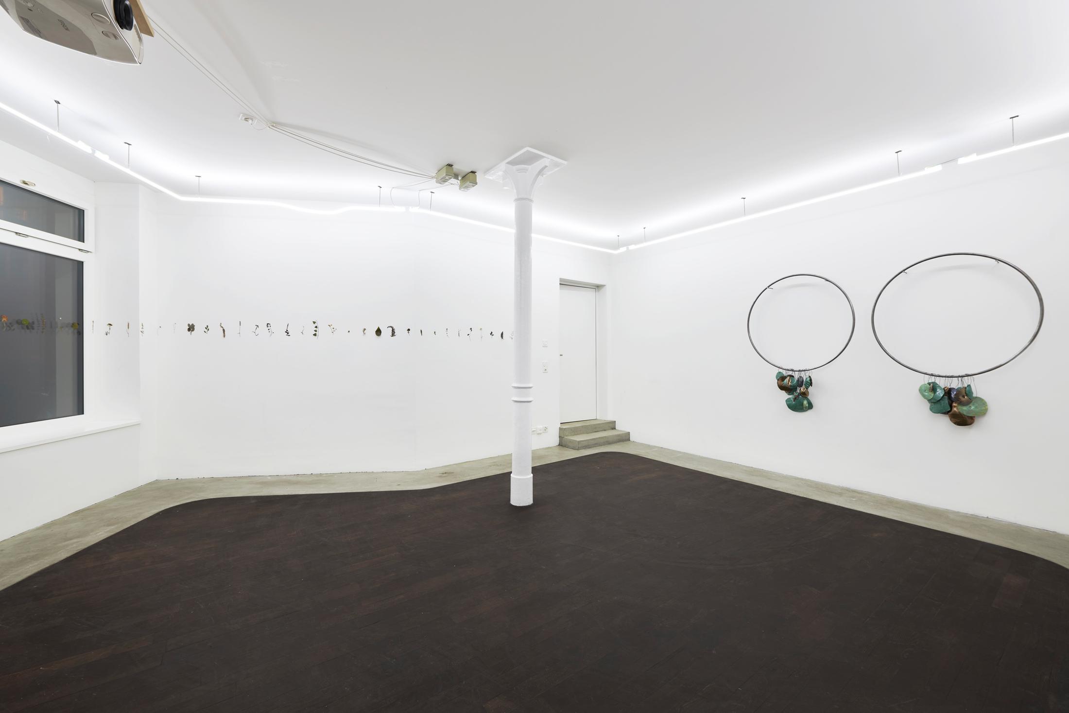 Exhibition View Solo Show Fattucchiere «Cuore mangiato, guscio di fiore» at Kulturfolger, Zurich, 2023-2024 / Photo: Anna Maysuk / Courtesy: the artists and Kulturfolger