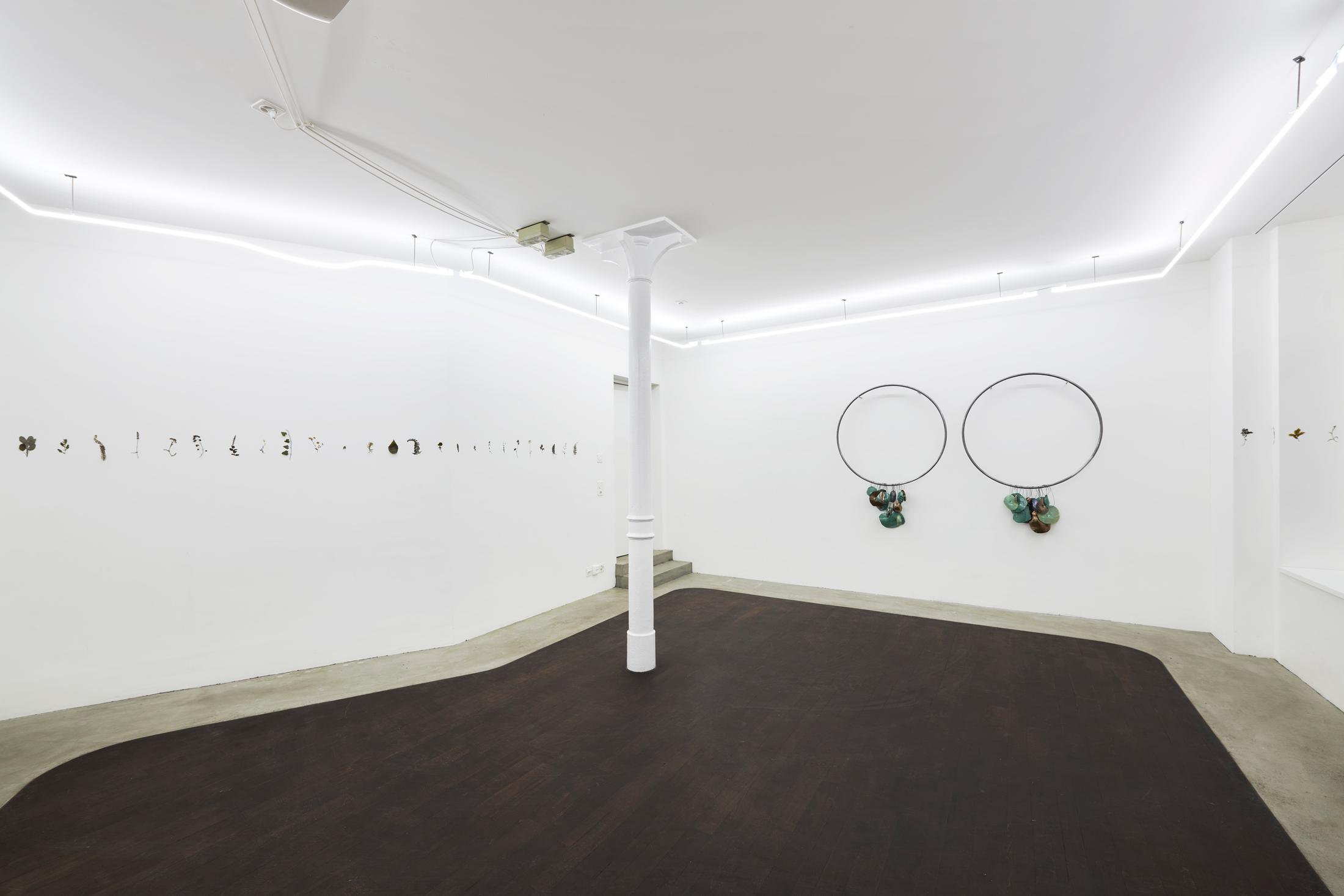 Exhibition View Solo Show Fattucchiere «Cuore mangiato, guscio di fiore» at Kulturfolger, Zurich, 2023-2024 / Photo: Anna Maysuk / Courtesy: the artists and Kulturfolger