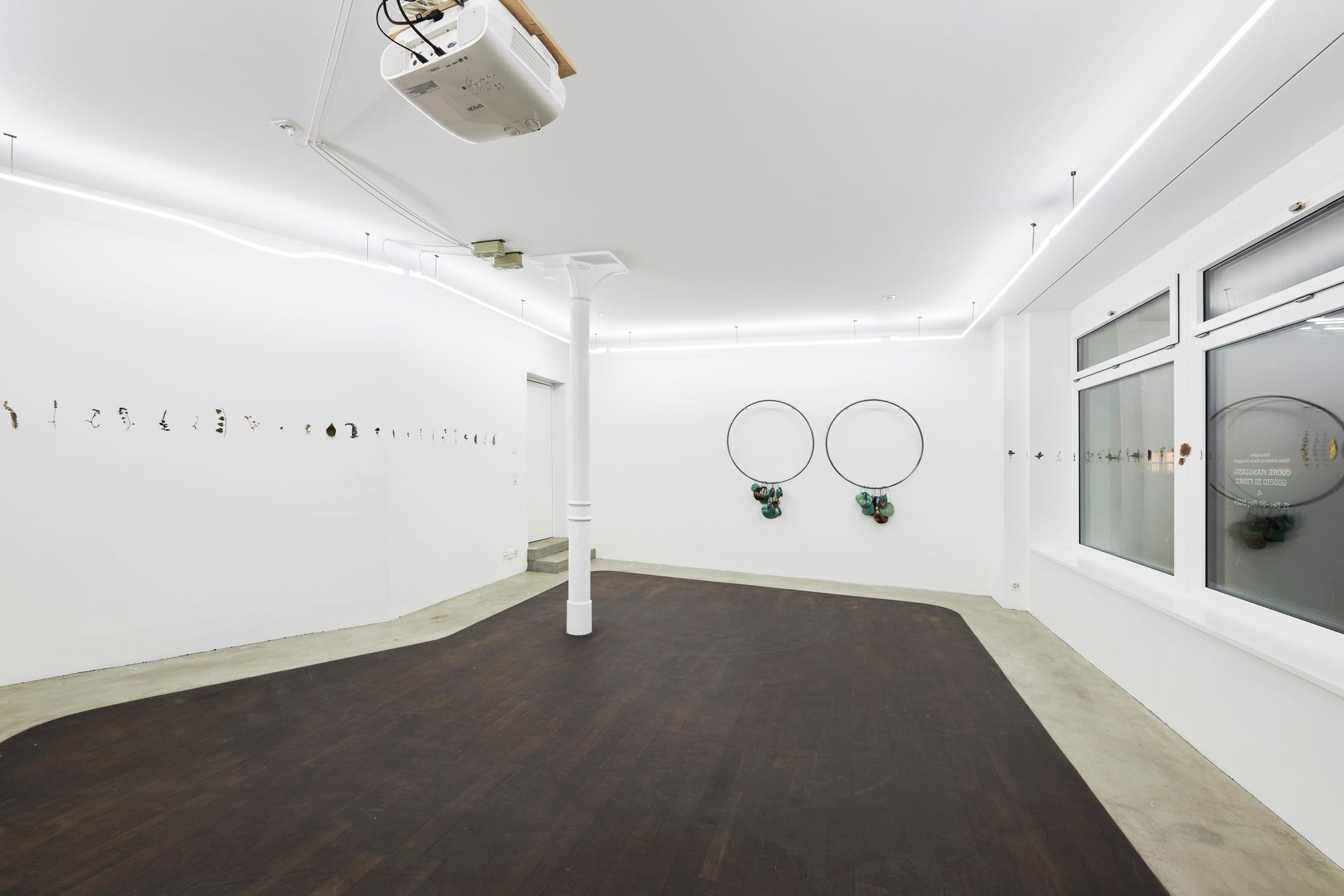 Exhibition View Solo Show Fattucchiere «Cuore mangiato, guscio di fiore» at Kulturfolger, Zurich, 2023-2024 / Photo: Anna Maysuk / Courtesy: the artists and Kulturfolger