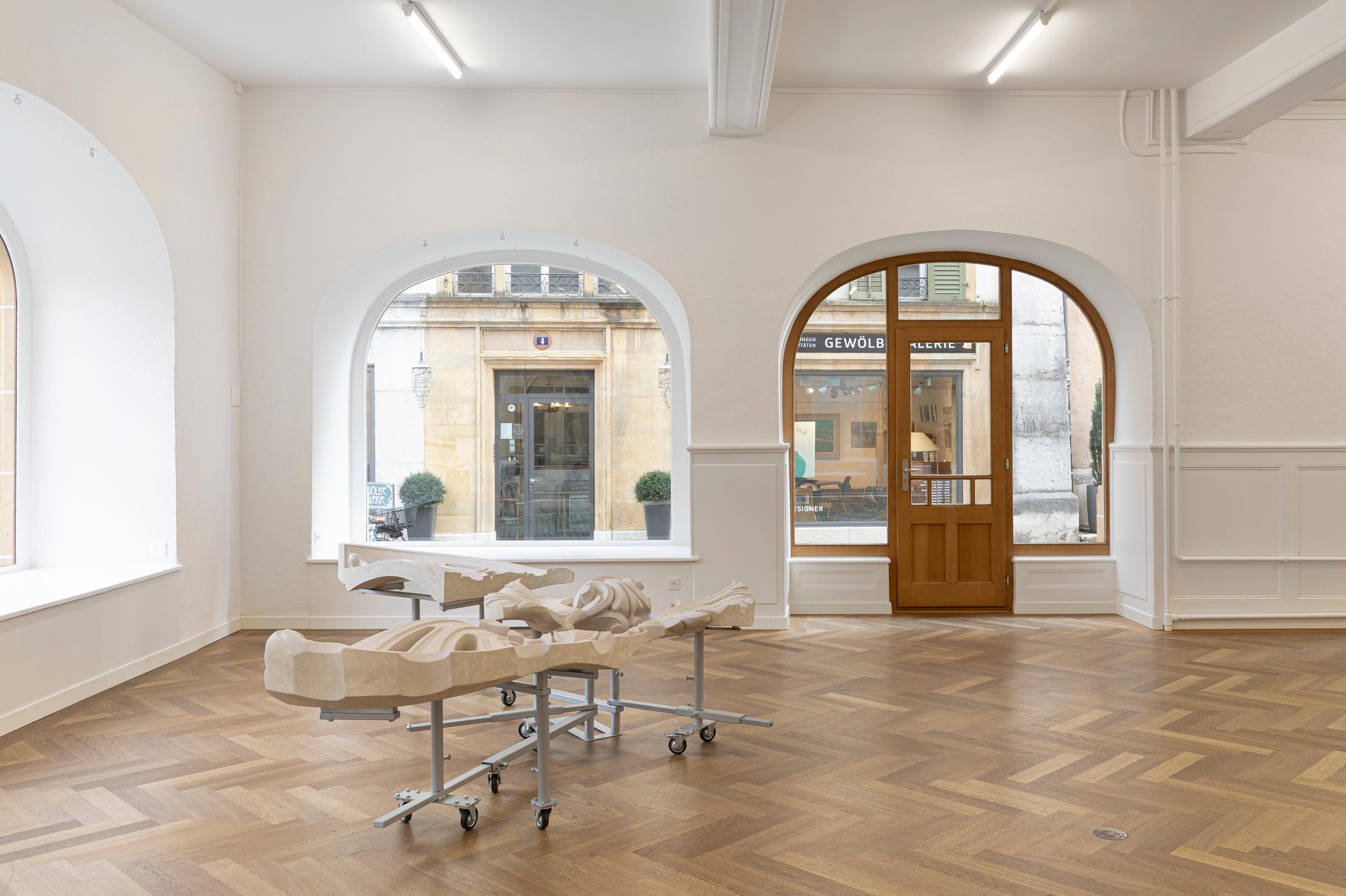 Exhibition View Group Show «First Impressions» at Krone Couronne, Biel, 2024 / Photo: Michal Florence Schorro / Courtesy: The artists and Krone Couronne