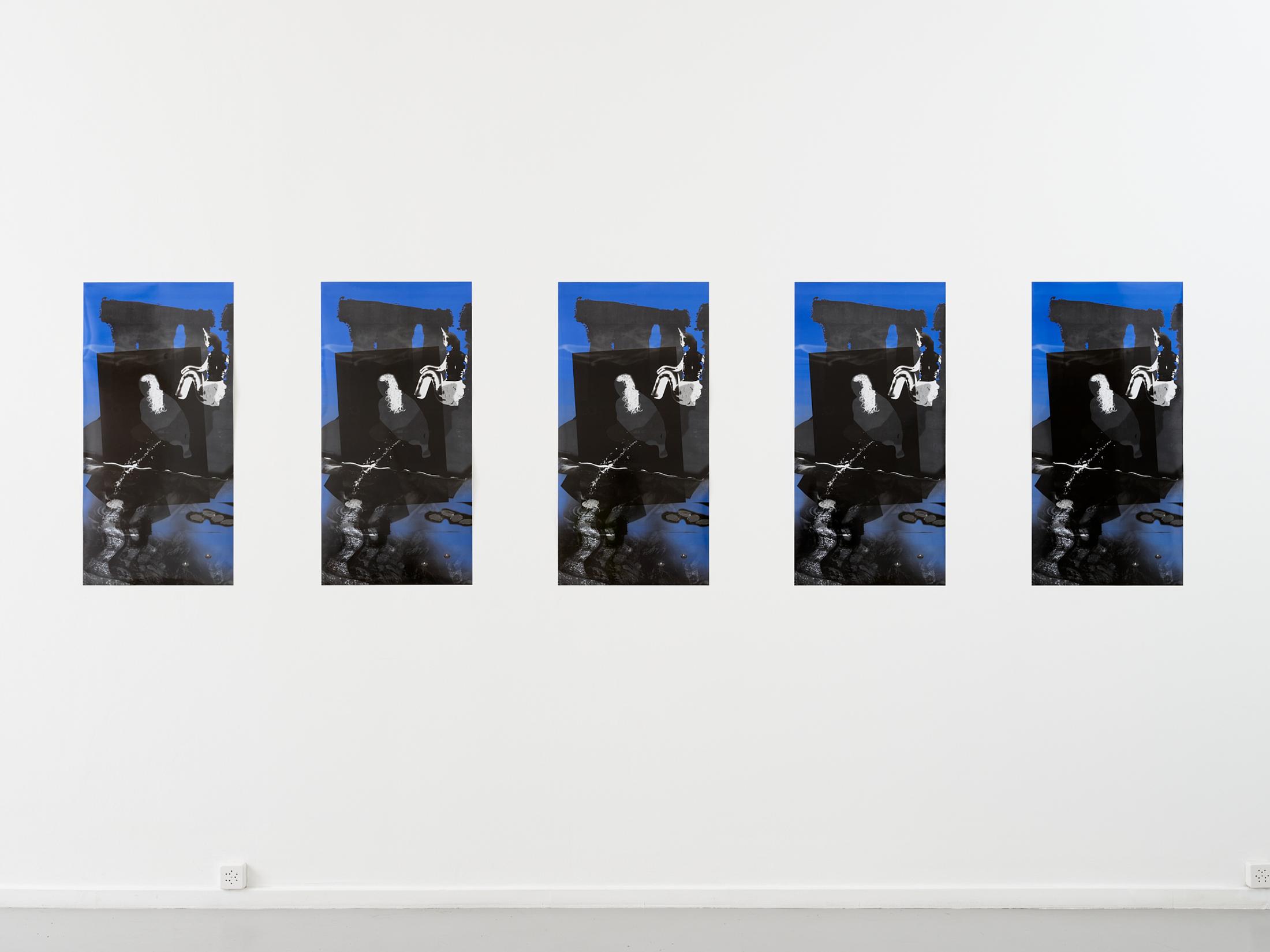 Exhibition View Solo Show Giulia Essyad «INNARDS; view on temple-piss19.psd, 2022 » at Centre d’Édition Contemporaine Genève, Geneva, 2024 / Photo: Sandra Pointet / Courtesy: The artist and  Centre d’édition contemporaine Genève