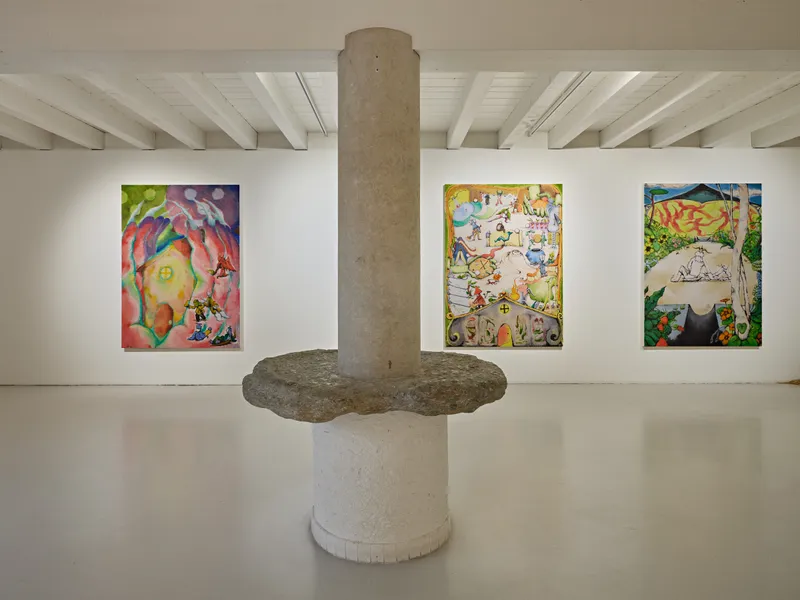 Exhibition View Solo Show Gustave Didelot «L’utopie de paille» at Ferme de la Chapelle, Lancy, Genève, 2025 / Photo: Nicolas Delaroche / Courtesy: the artist and Ferme de la Chapelle